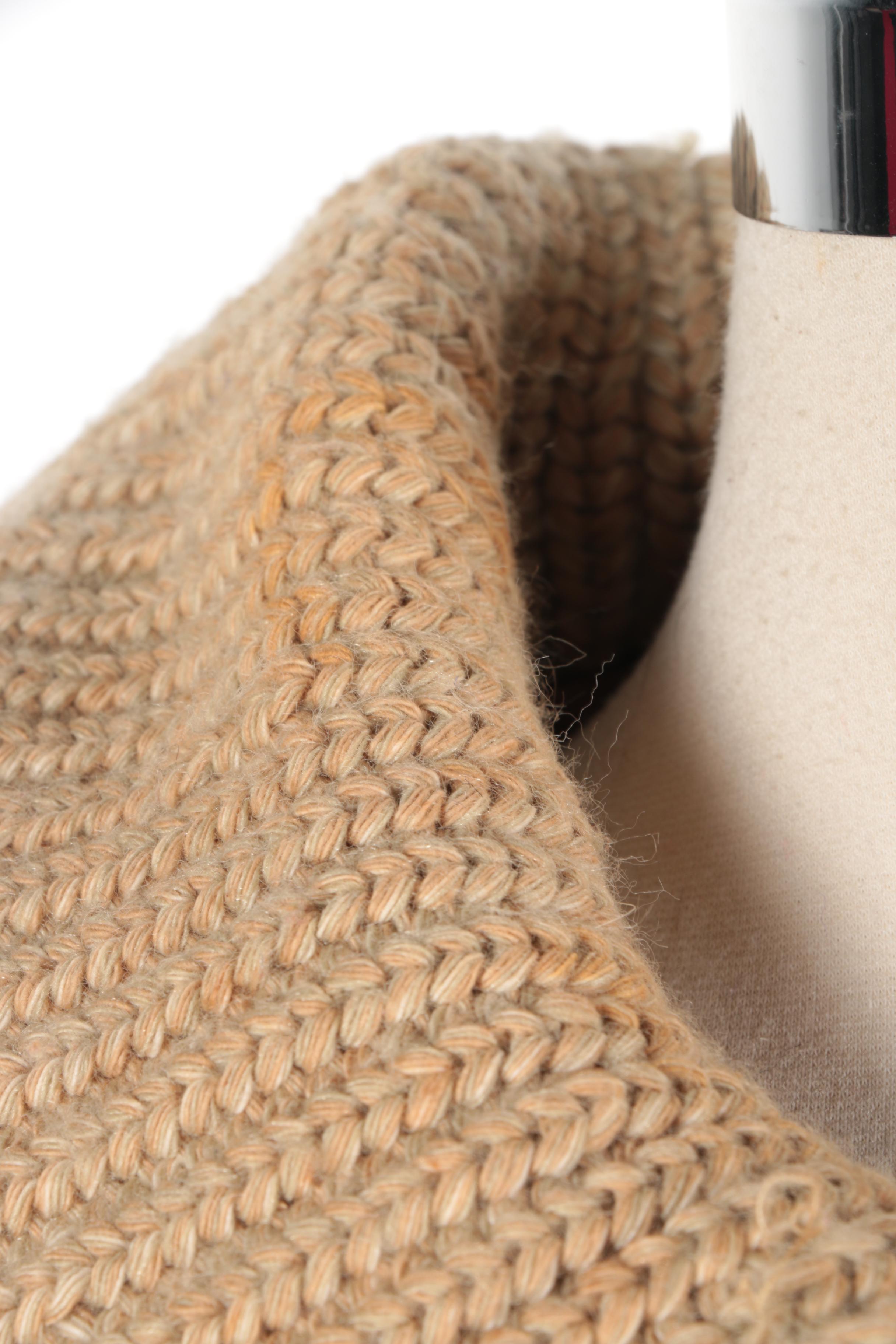 Coyote Fur Knit Jacket/Vest and Brown Leather Jacket