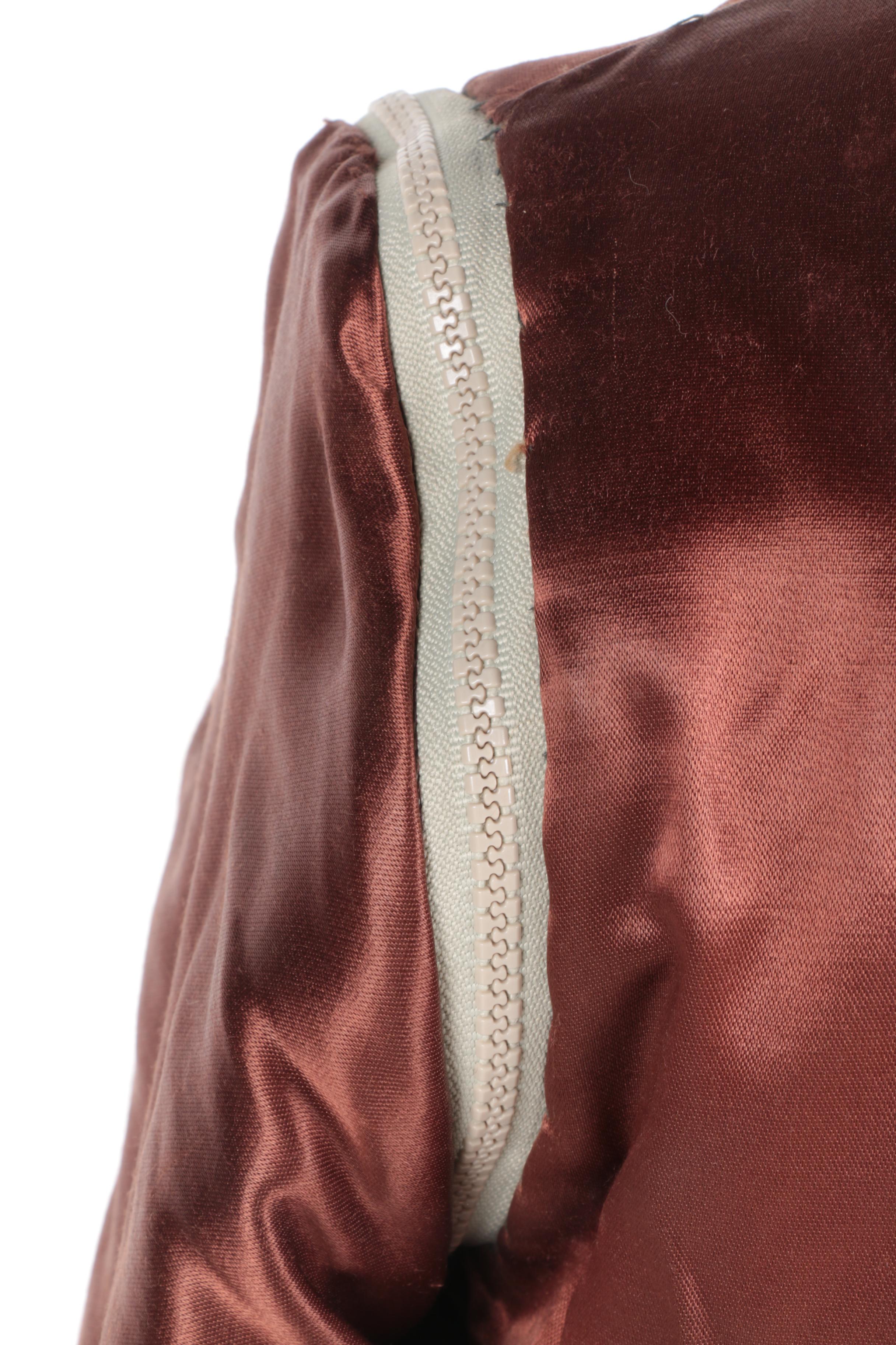 Coyote Fur Knit Jacket/Vest and Brown Leather Jacket