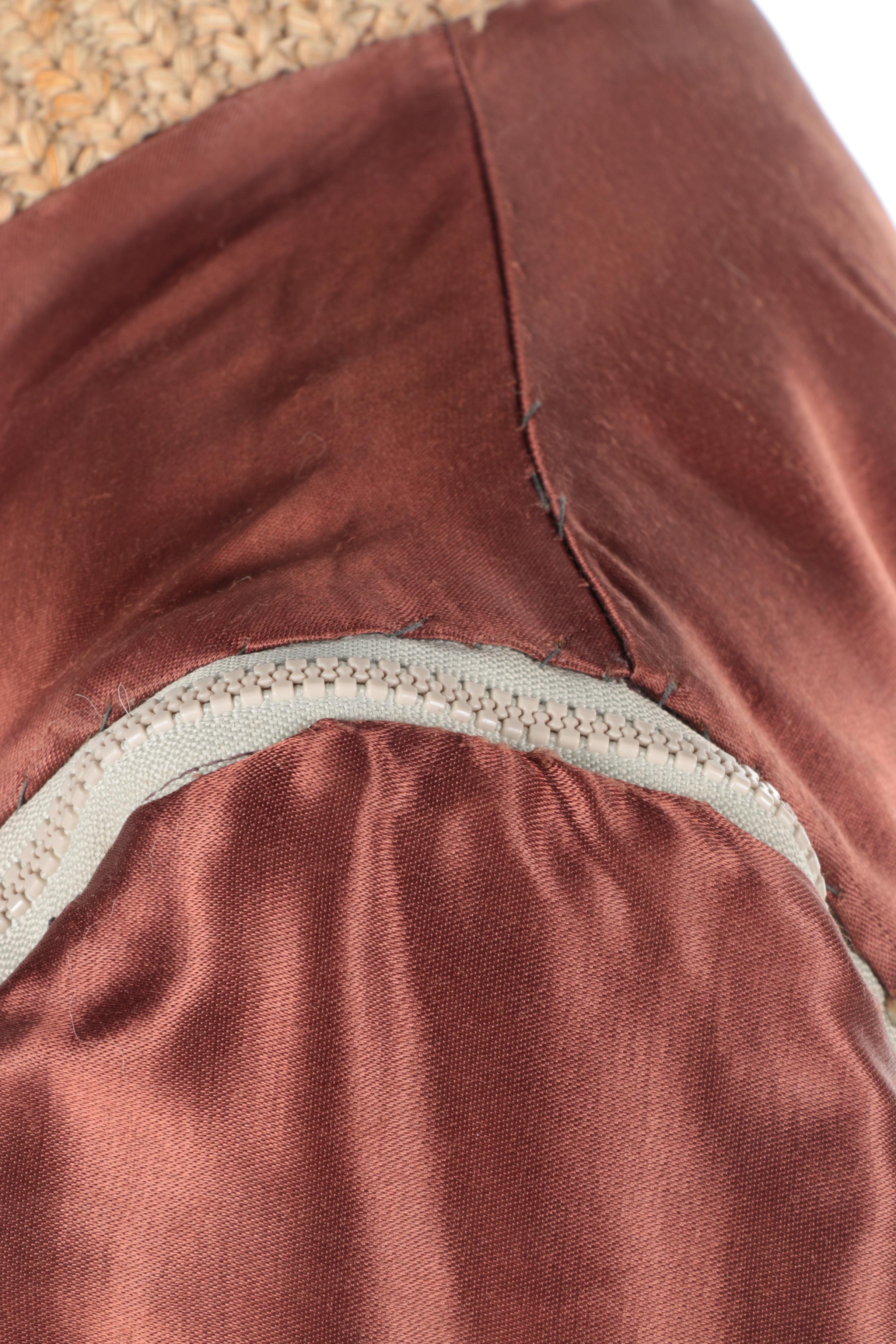 Coyote Fur Knit Jacket/Vest and Brown Leather Jacket