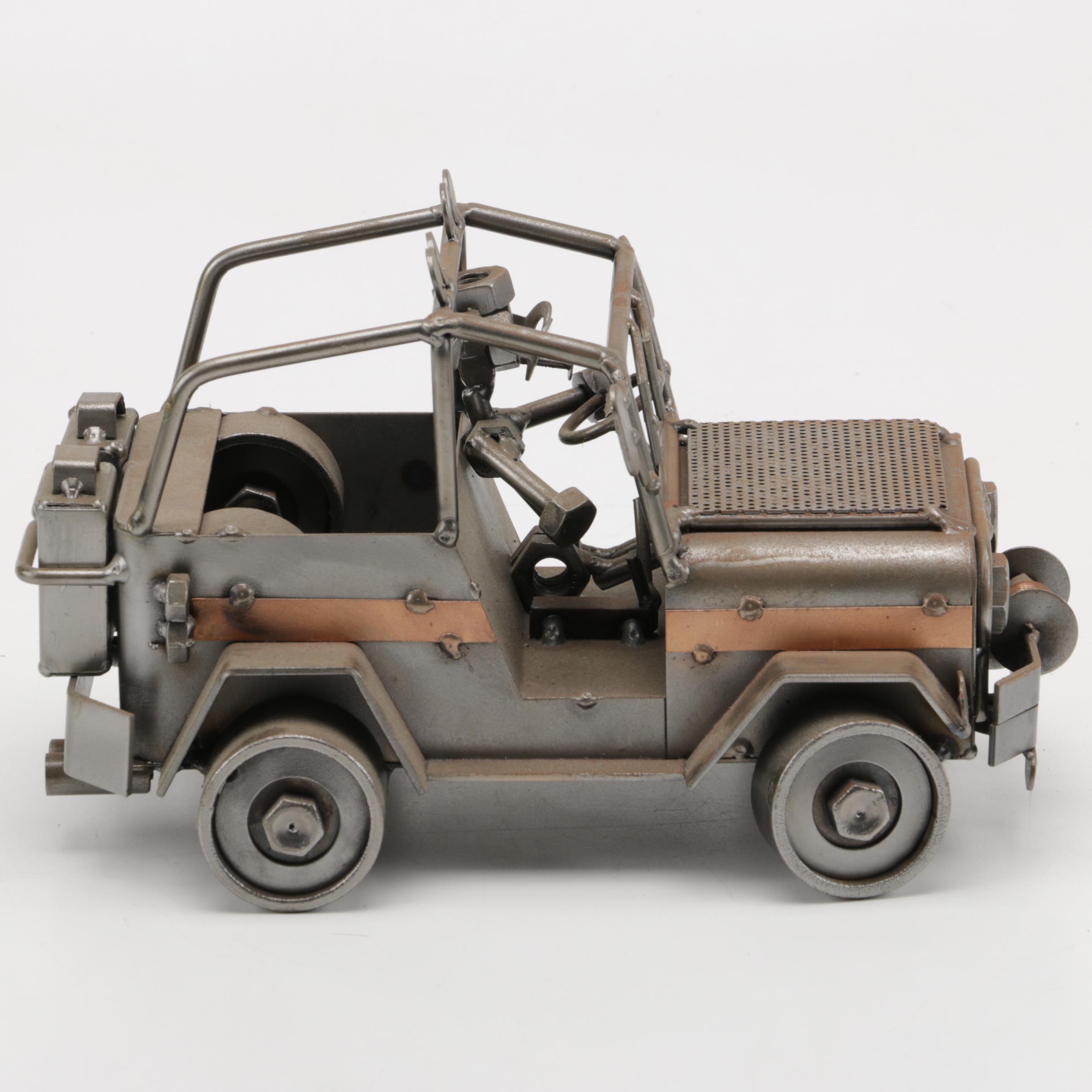 H&K Steel Jeep Sculpture