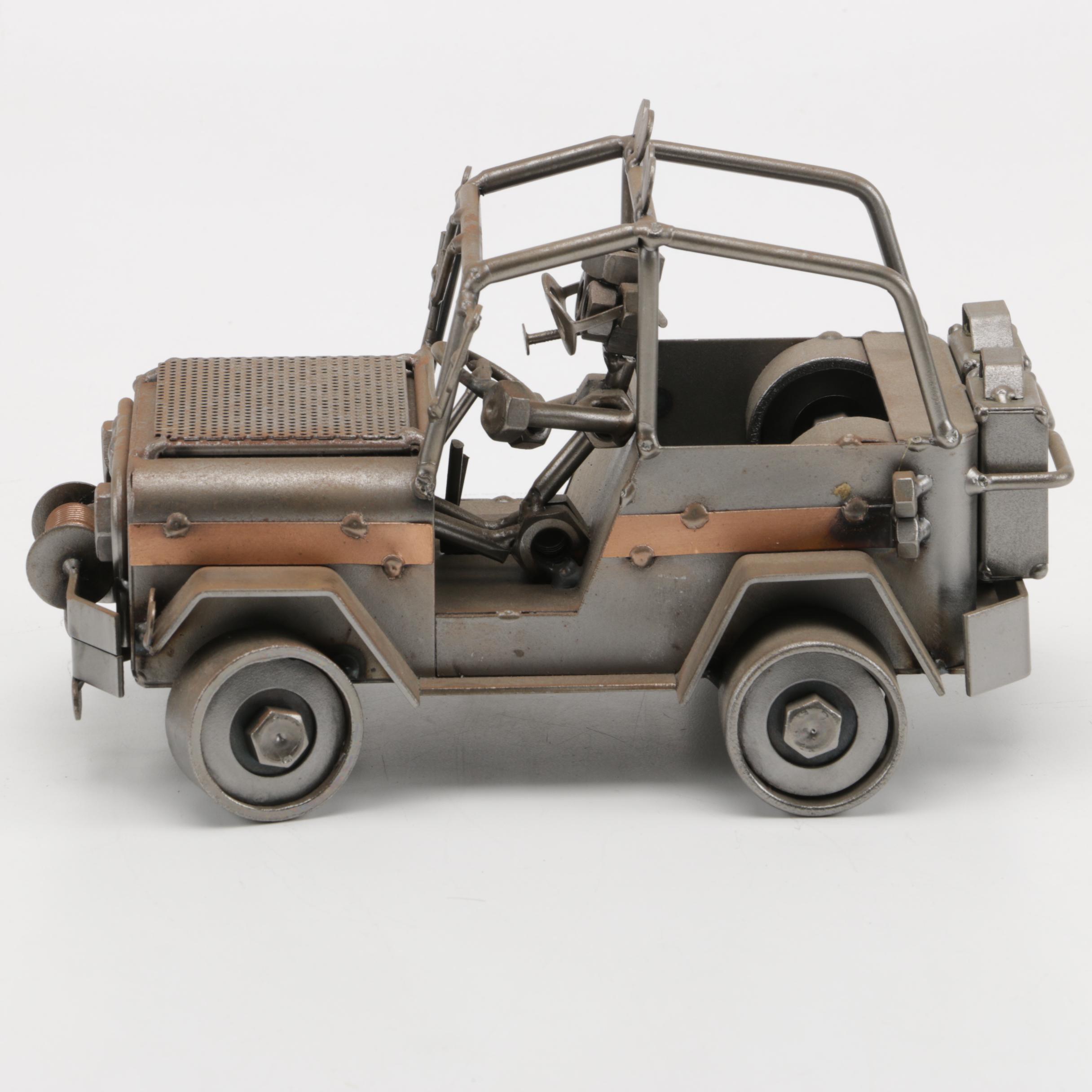 H&K Steel Jeep Sculpture