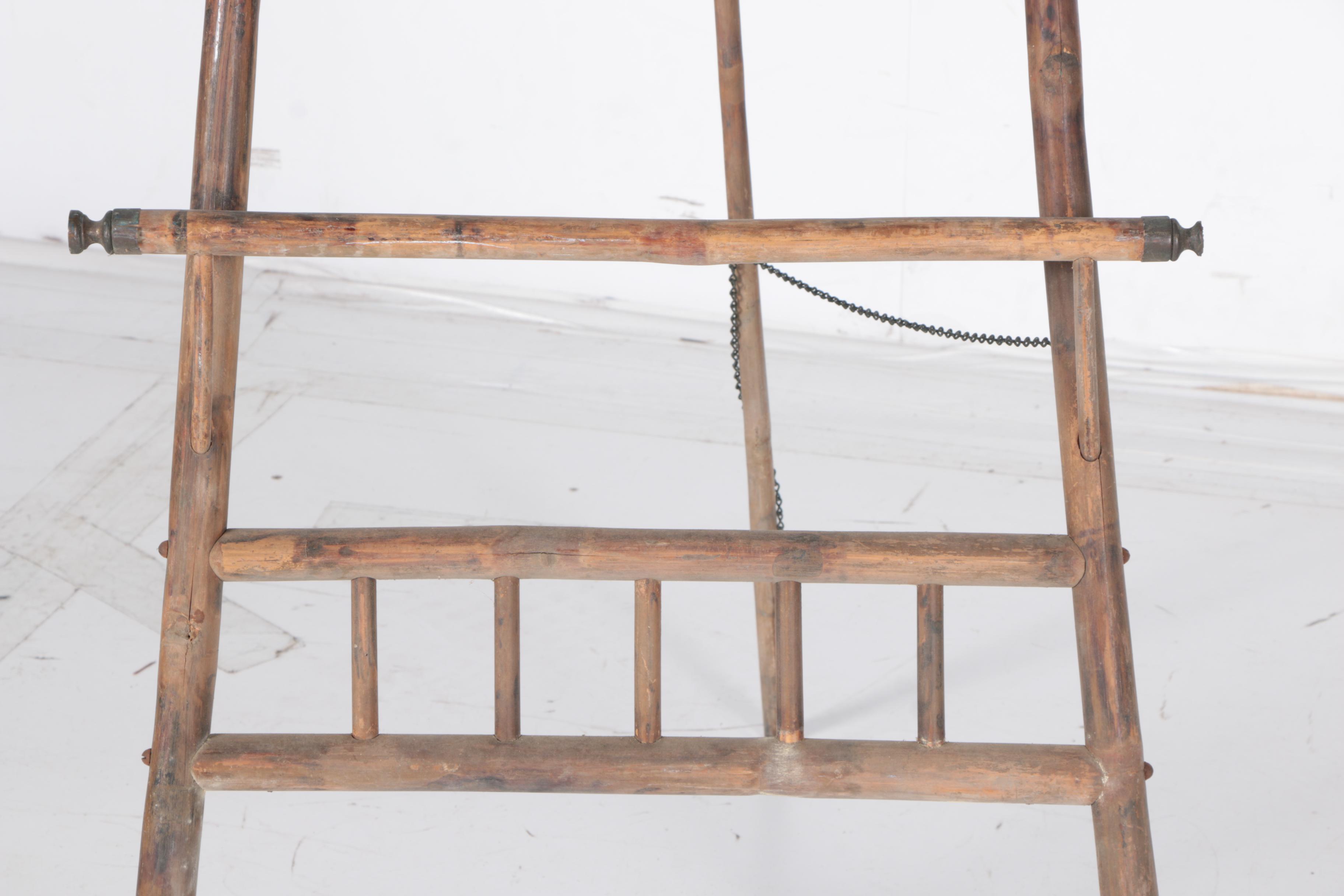 Antique Victorian Aesthetic Movement Bamboo Easel