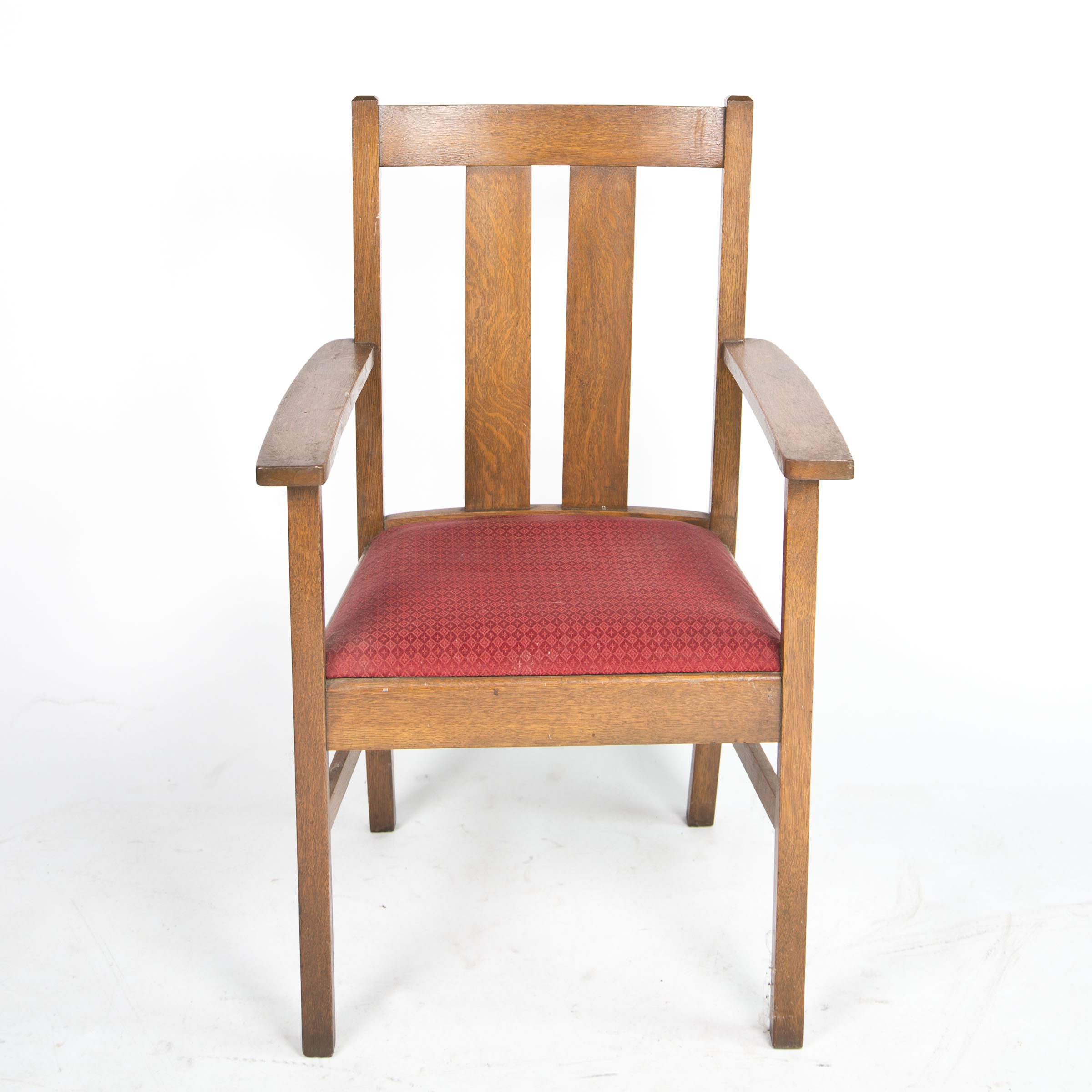 Early 20th Century Mission Oak Armchair