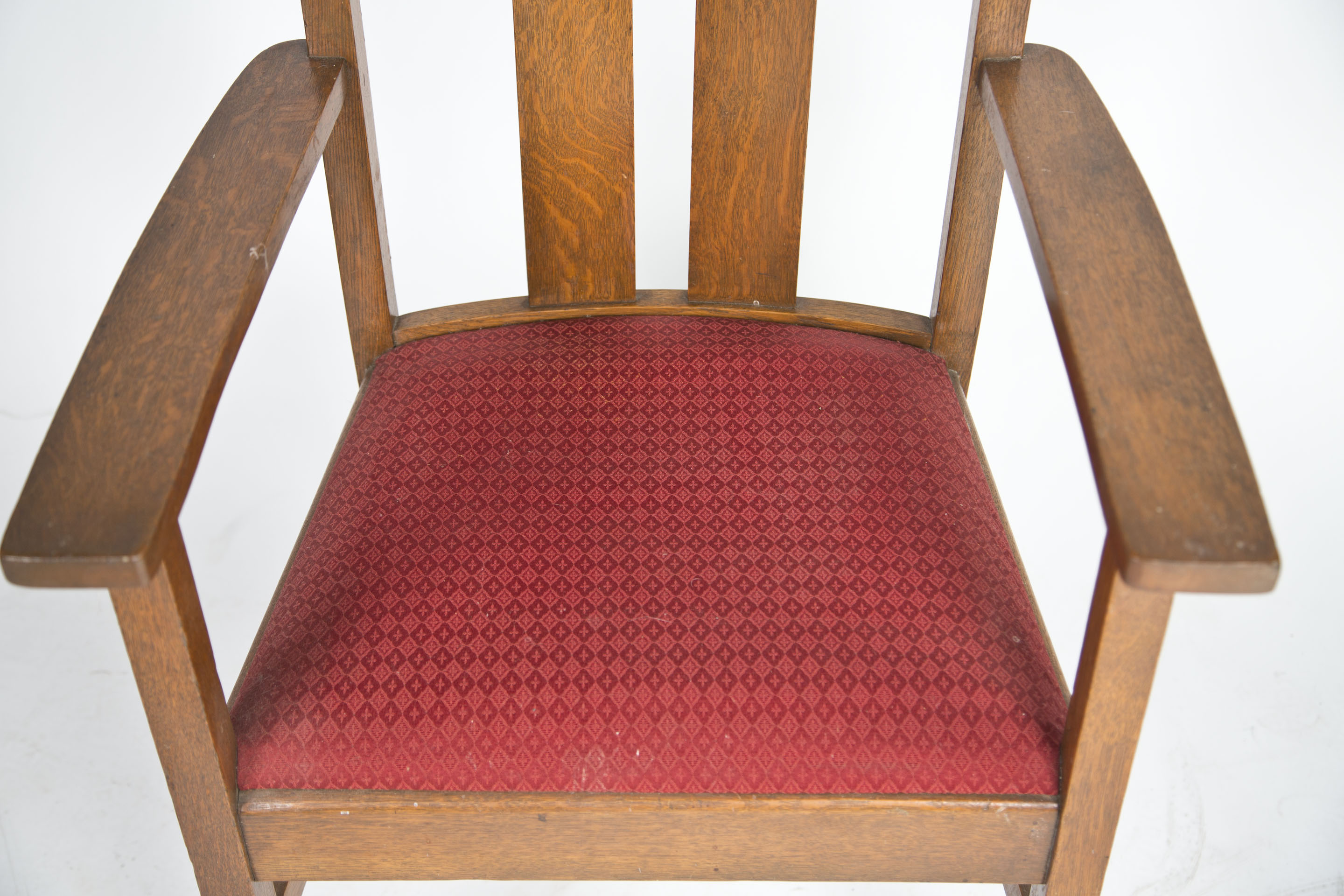 Early 20th Century Mission Oak Armchair