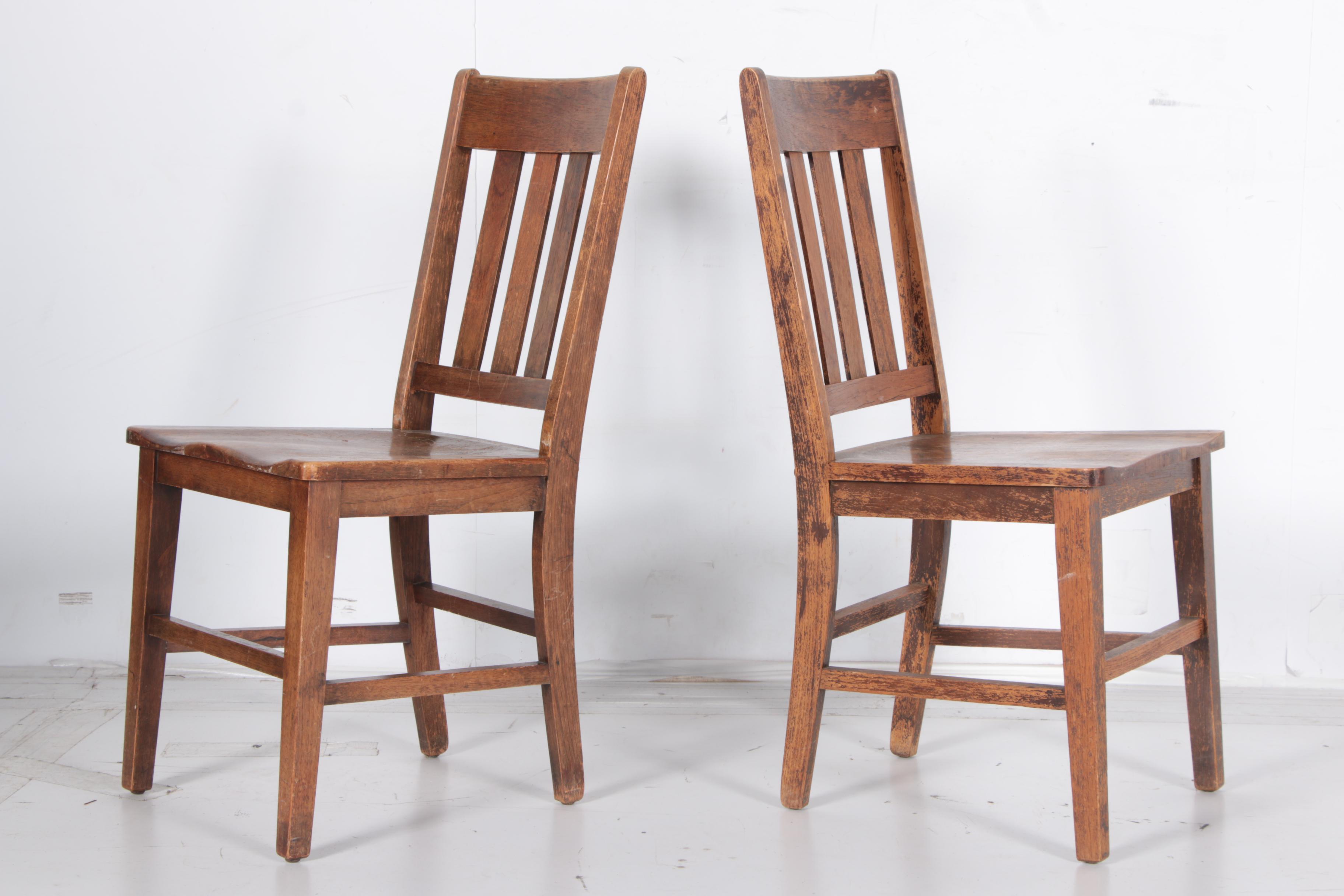 Mission Oak Side Chairs by Murphy