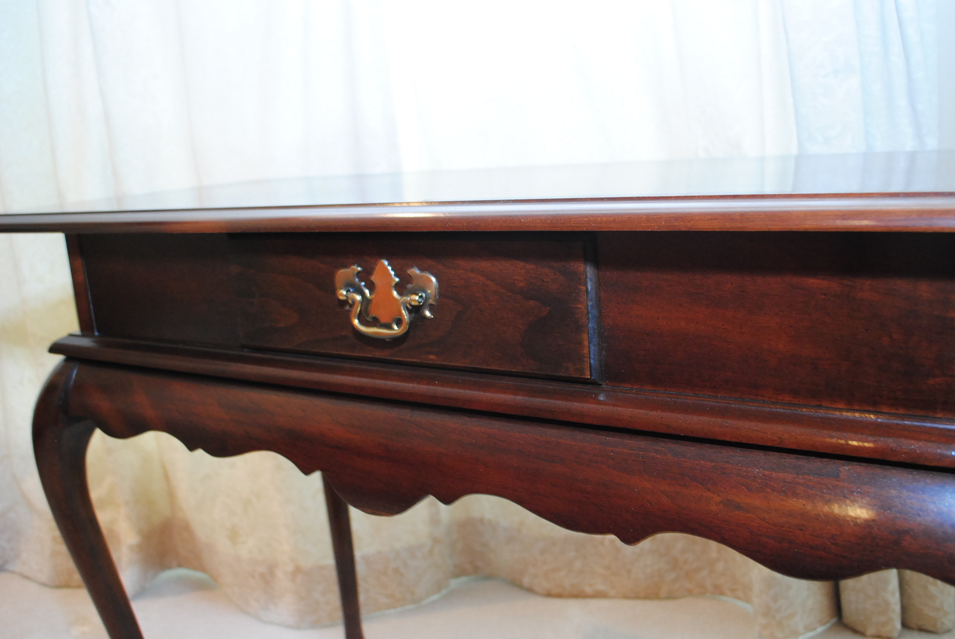 Queen Anne Style Console Table by Mersman Waldron