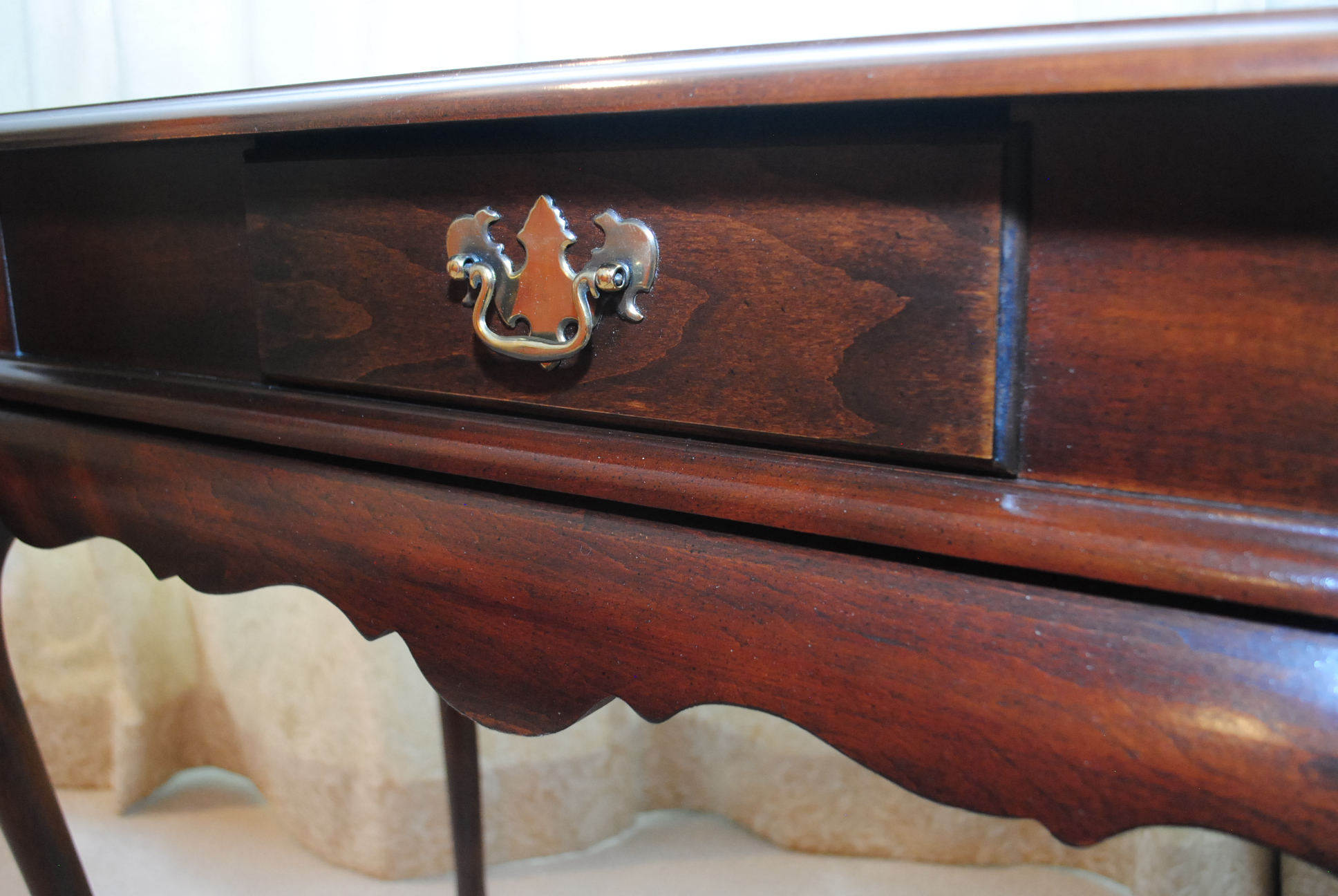 Queen Anne Style Console Table by Mersman Waldron