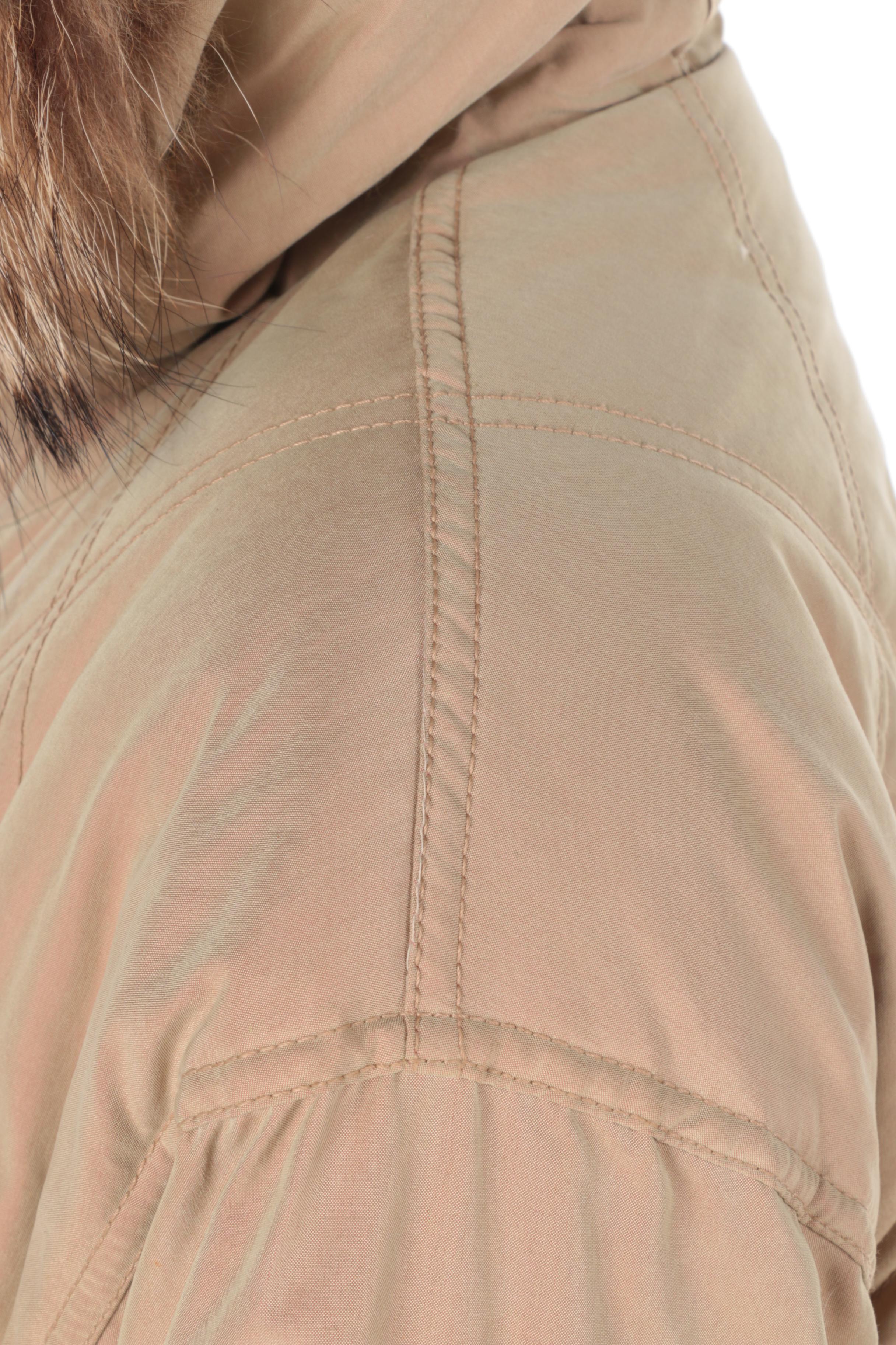 Fur and Leather Coats With Matching Scarf