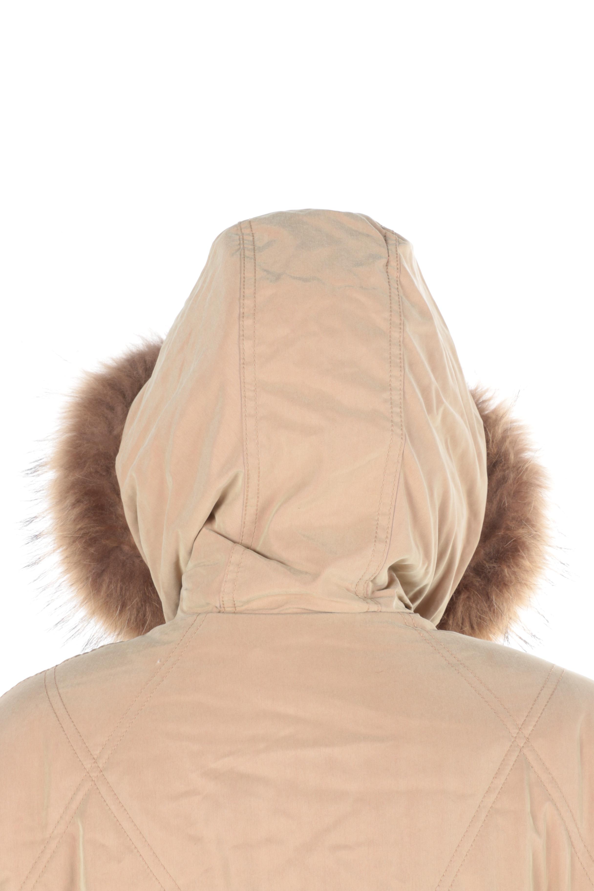 Fur and Leather Coats With Matching Scarf