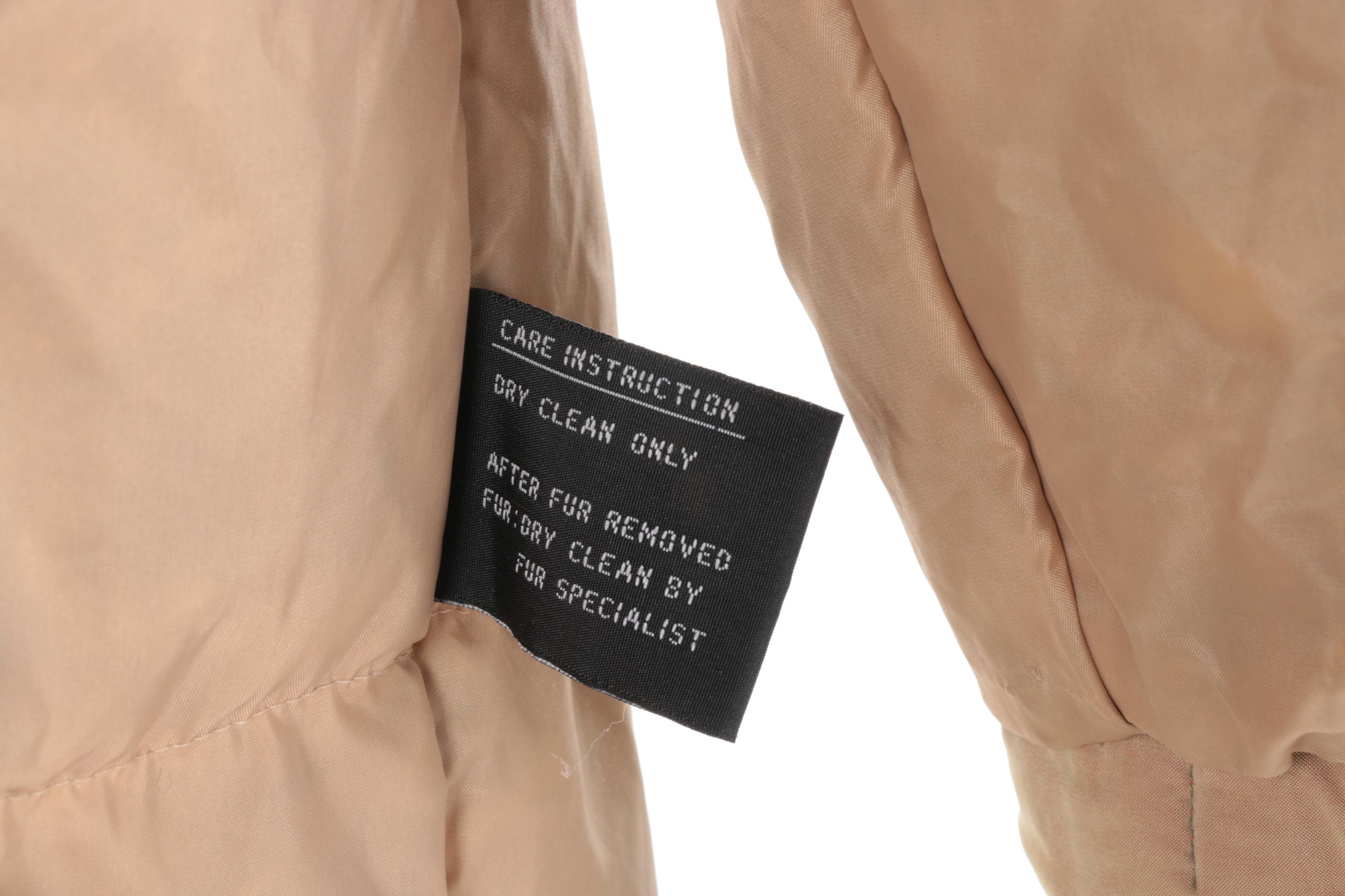 Fur and Leather Coats With Matching Scarf