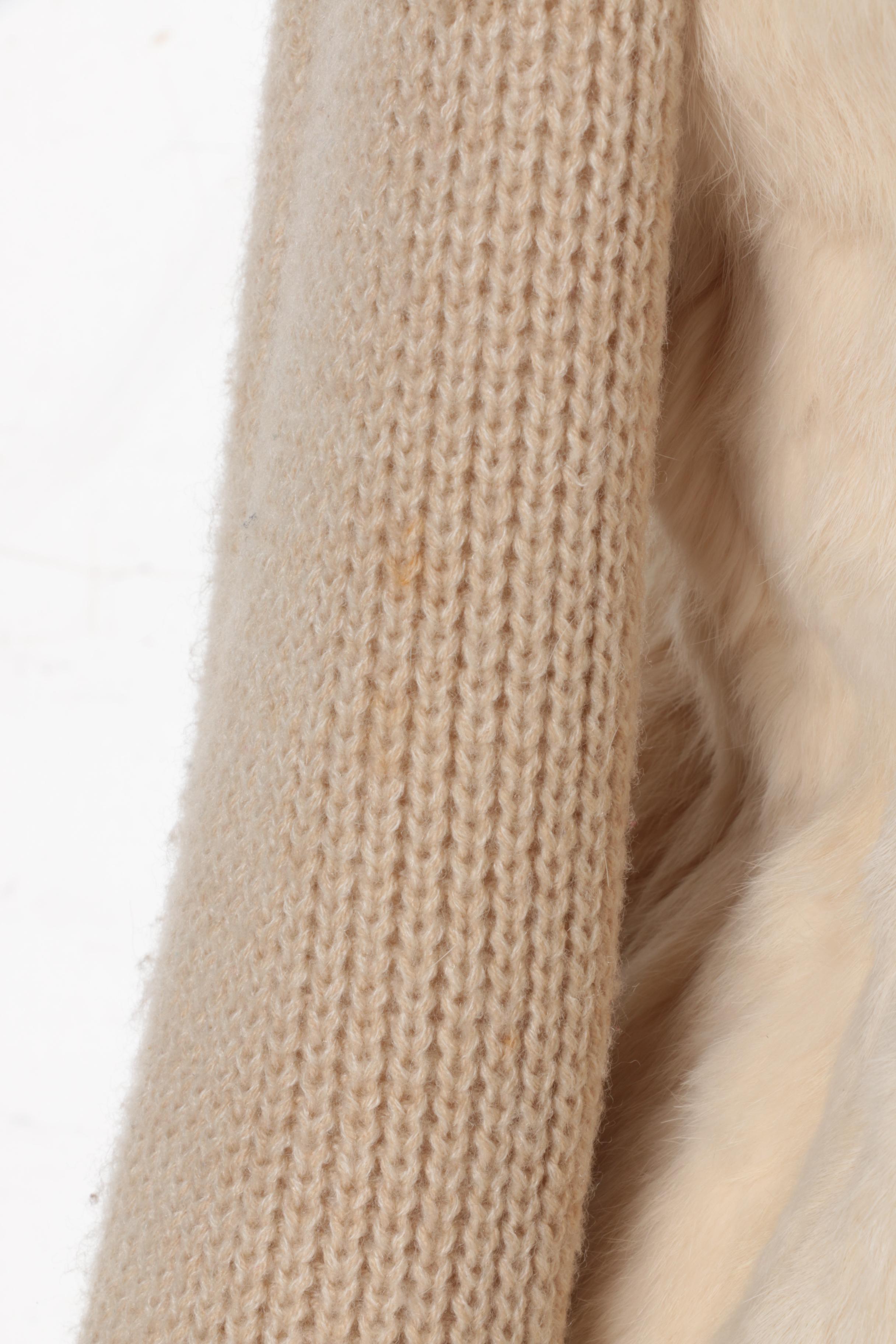 Fur and Leather Coats With Matching Scarf