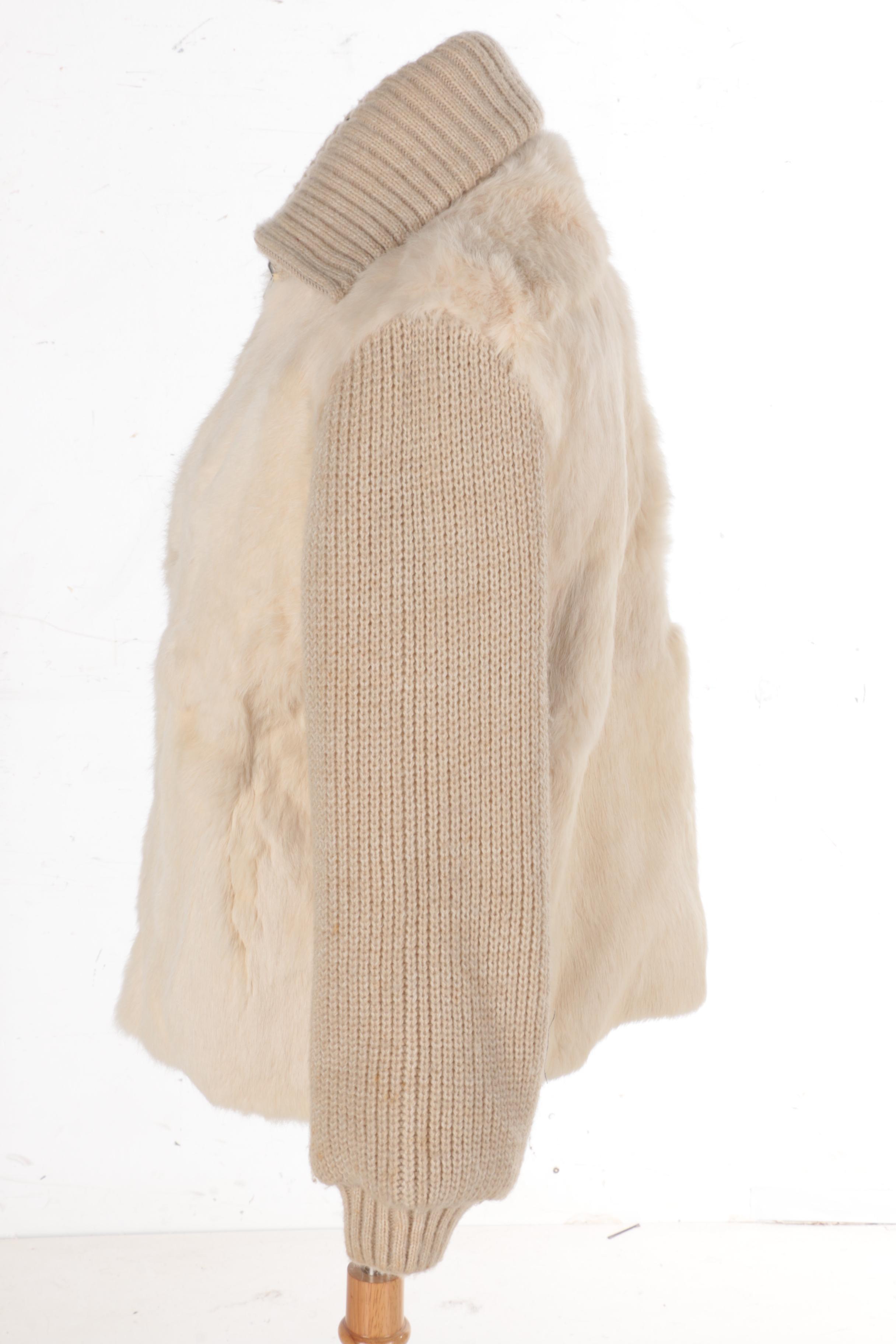 Fur and Leather Coats With Matching Scarf