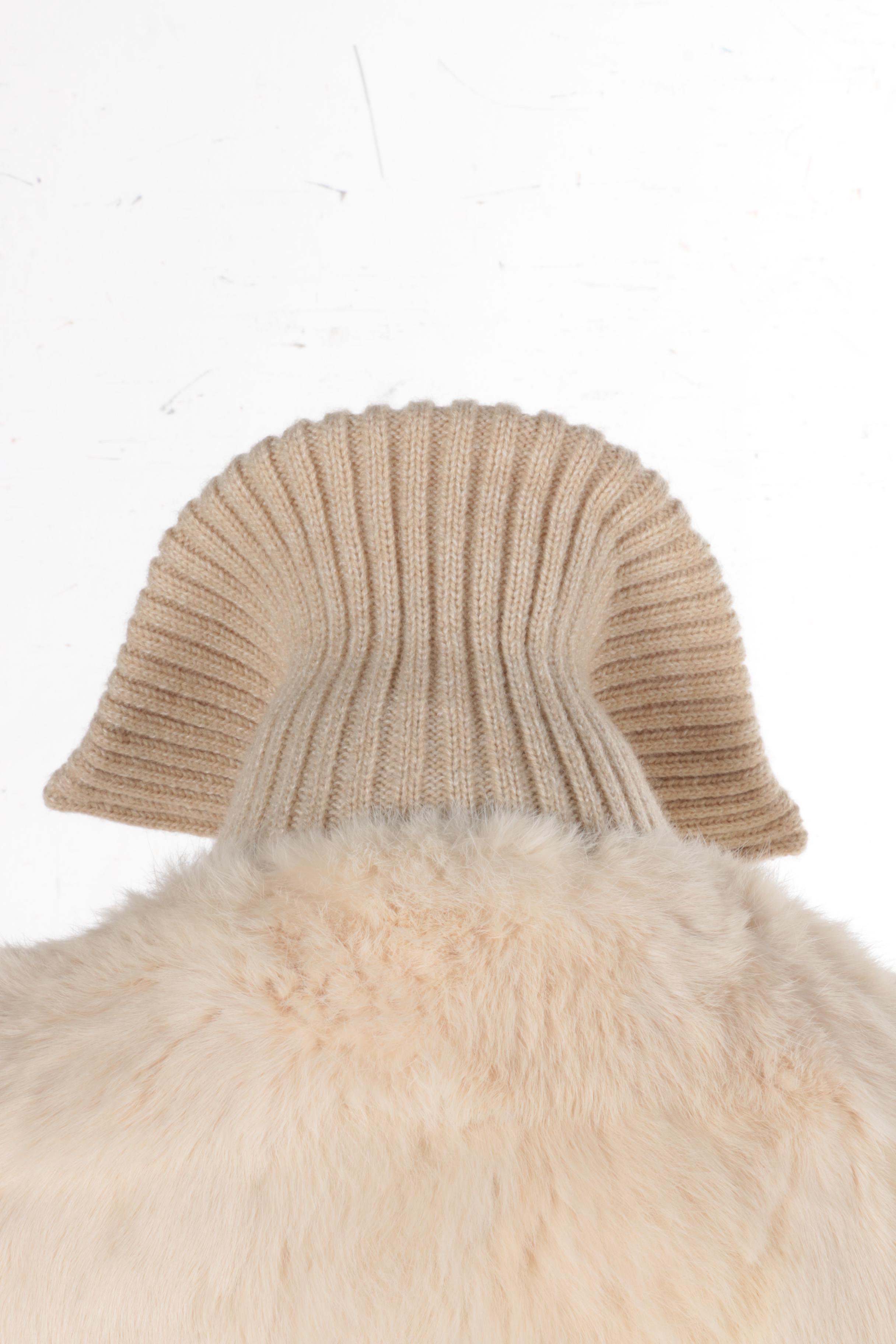 Fur and Leather Coats With Matching Scarf