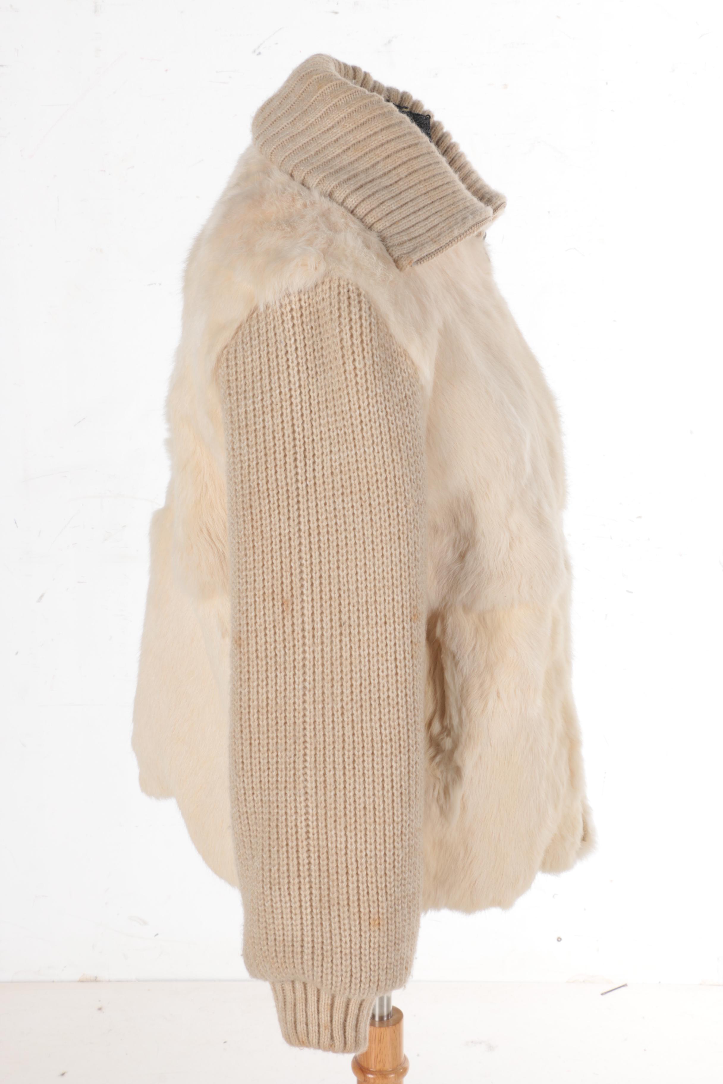 Fur and Leather Coats With Matching Scarf