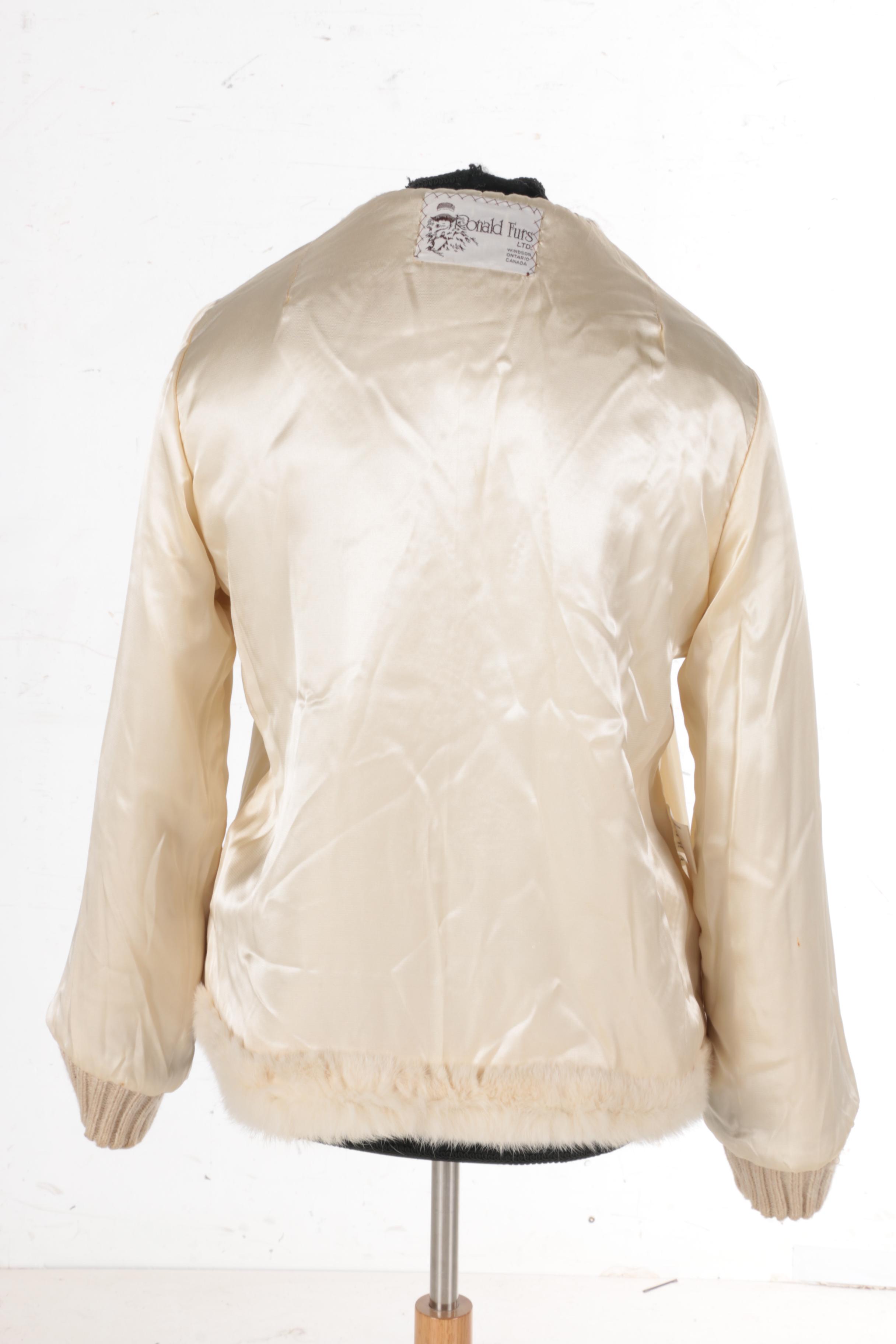 Fur and Leather Coats With Matching Scarf