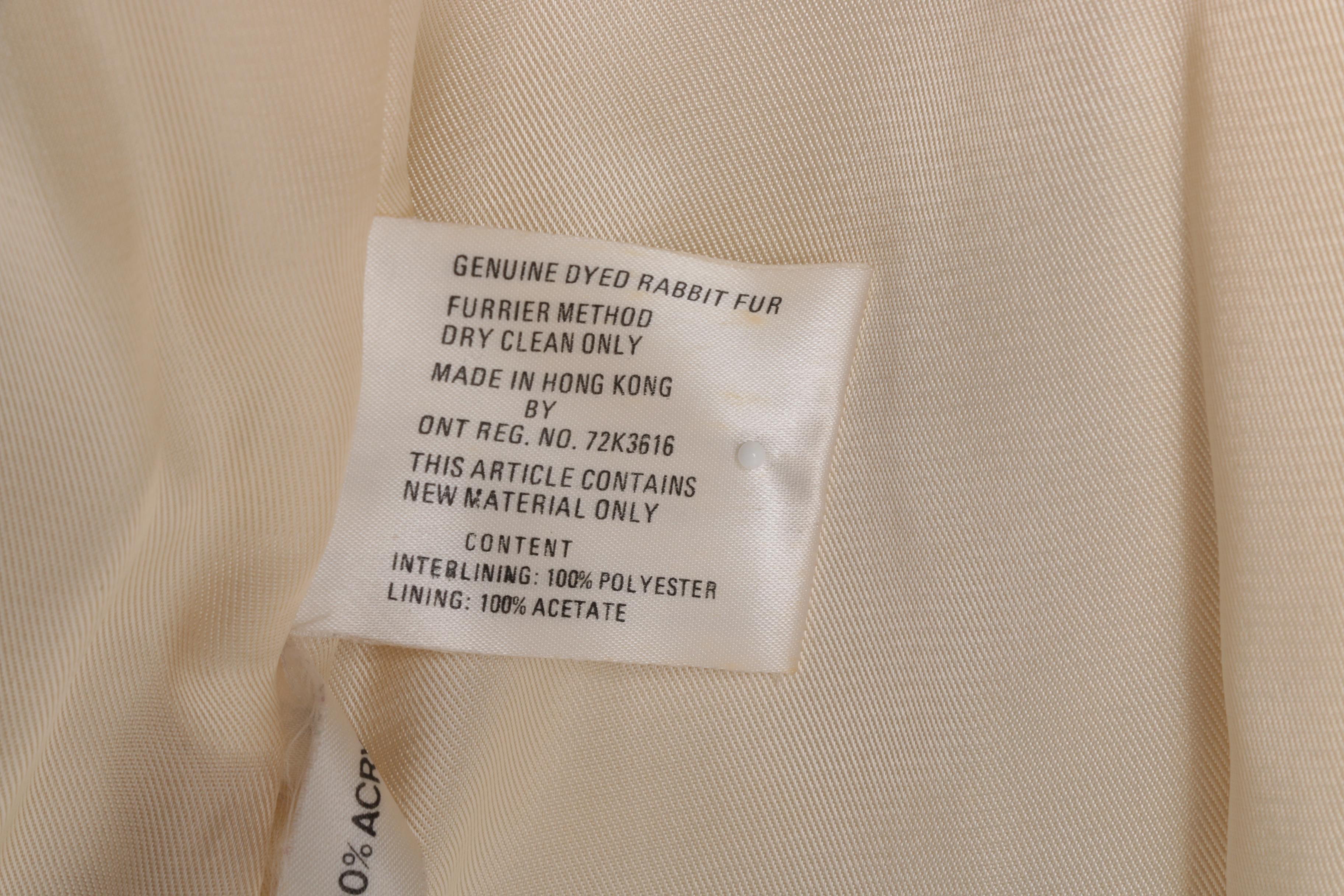 Fur and Leather Coats With Matching Scarf