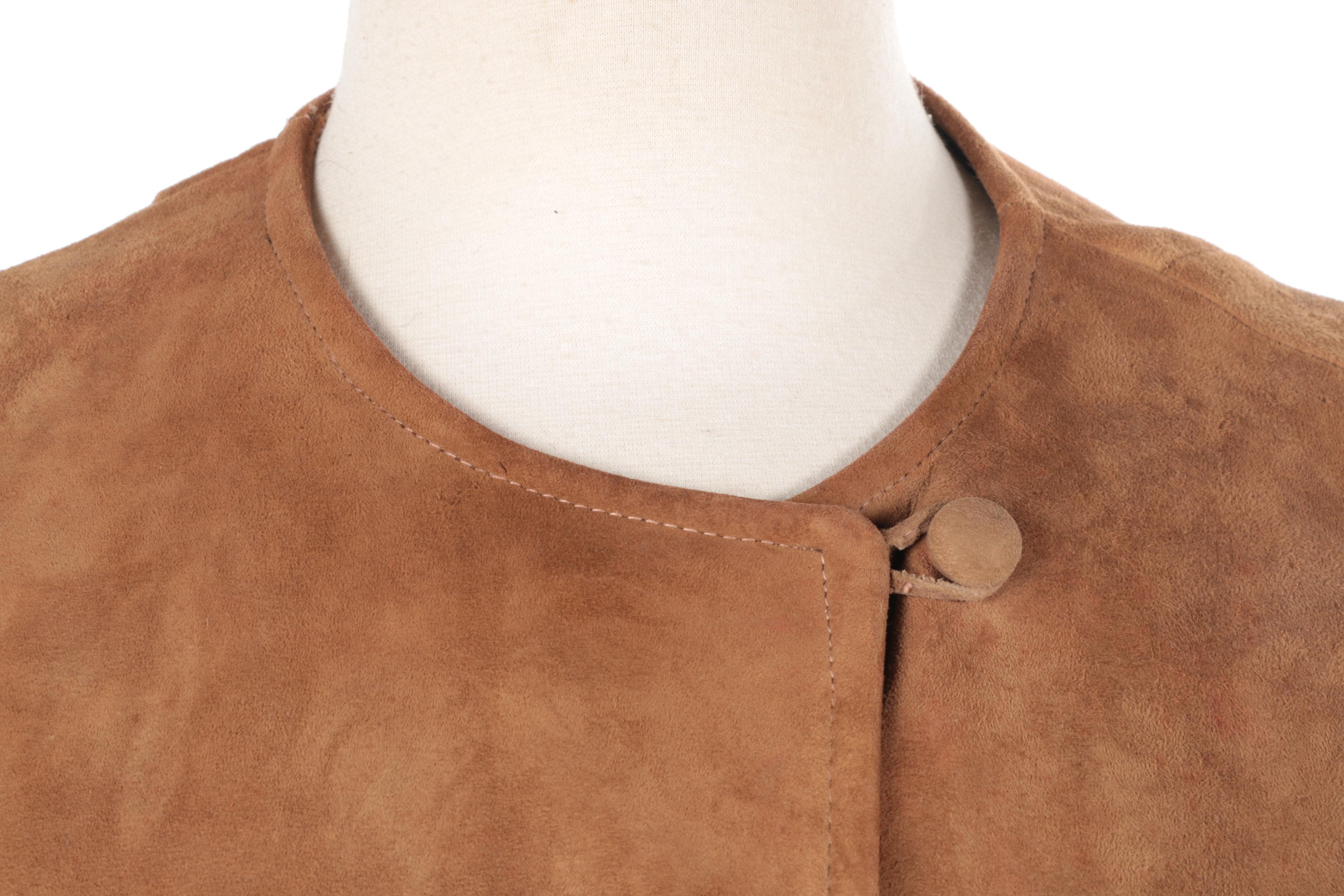 Fur and Leather Coats With Matching Scarf