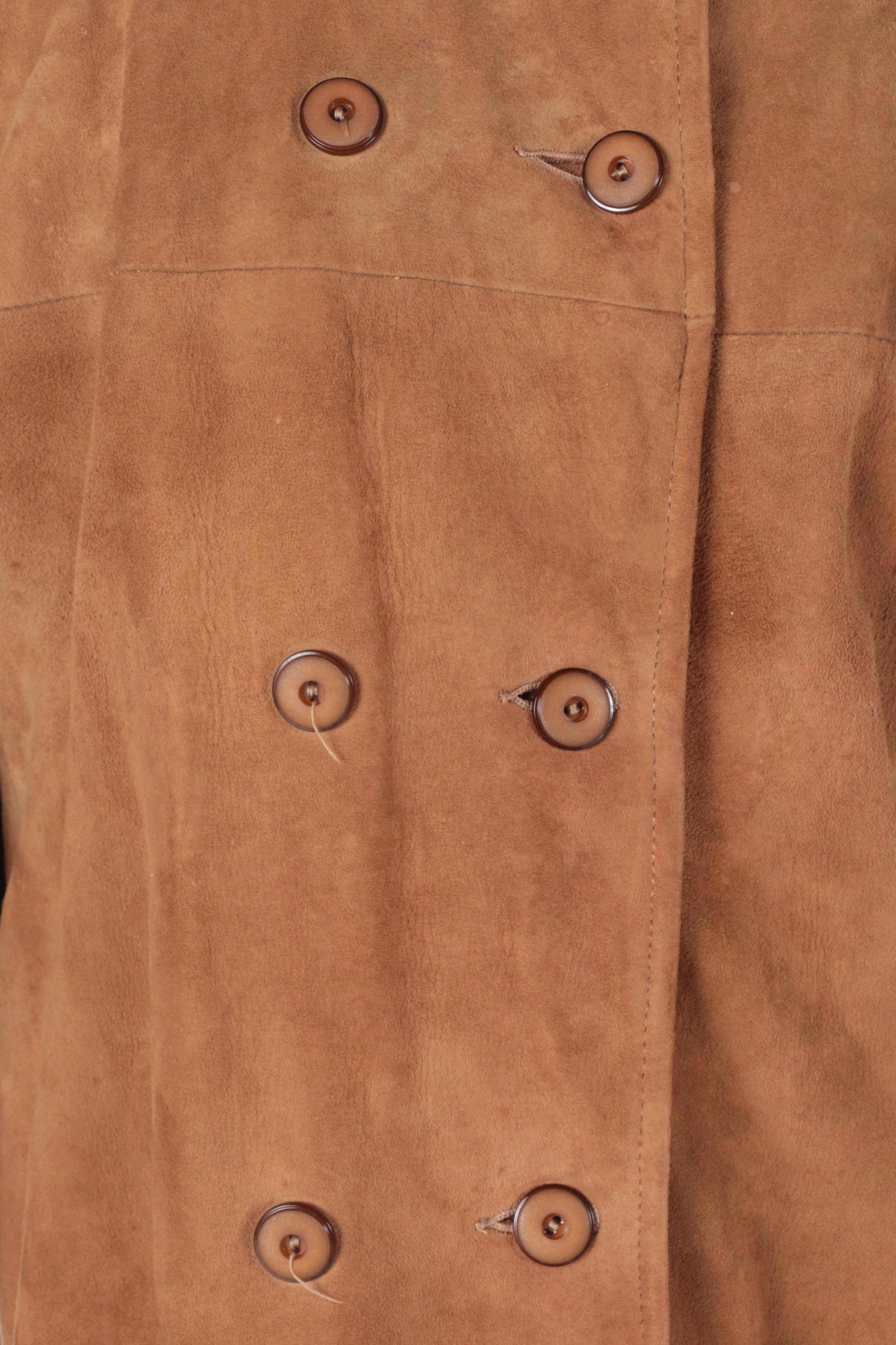 Fur and Leather Coats With Matching Scarf