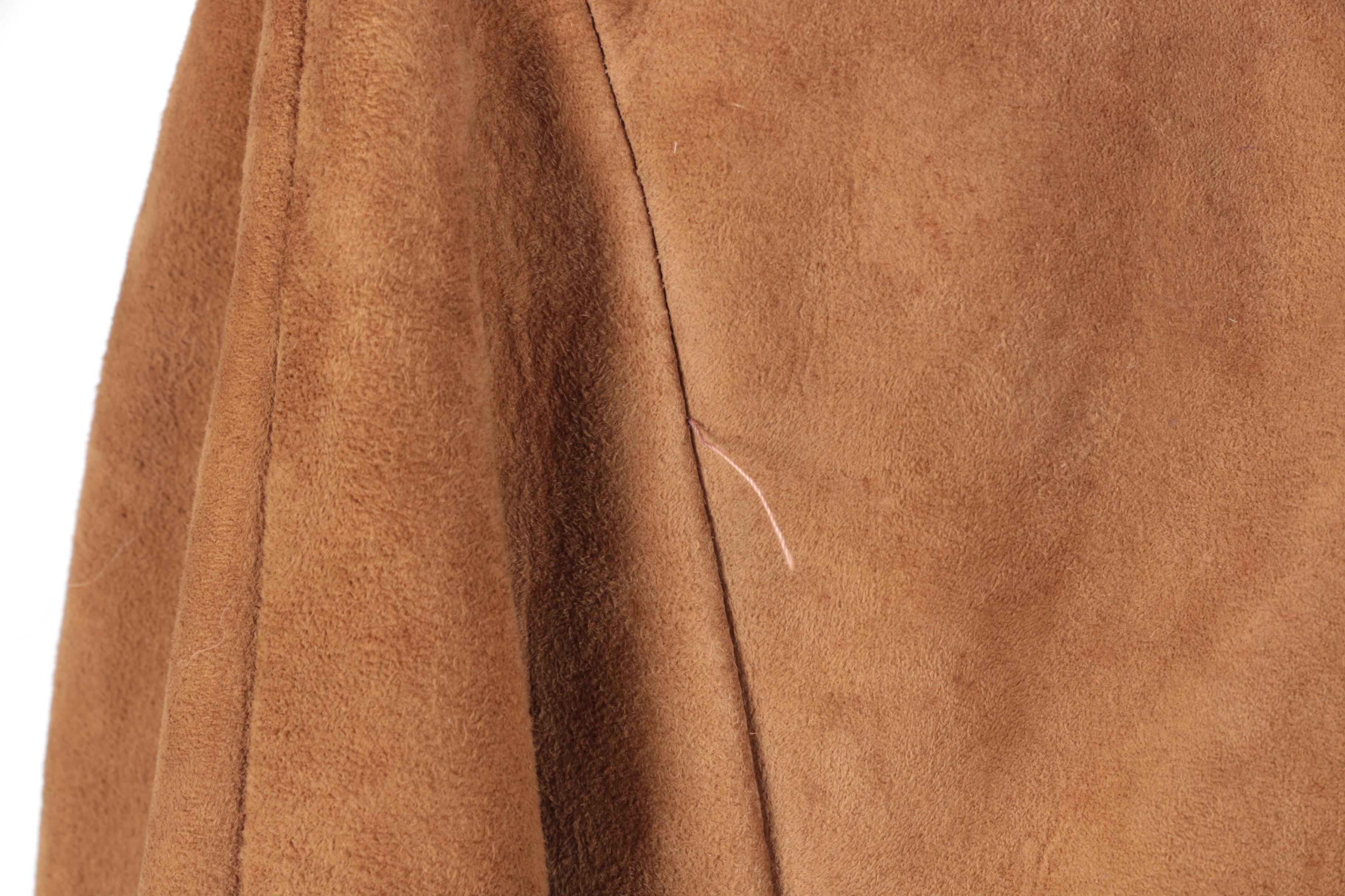 Fur and Leather Coats With Matching Scarf