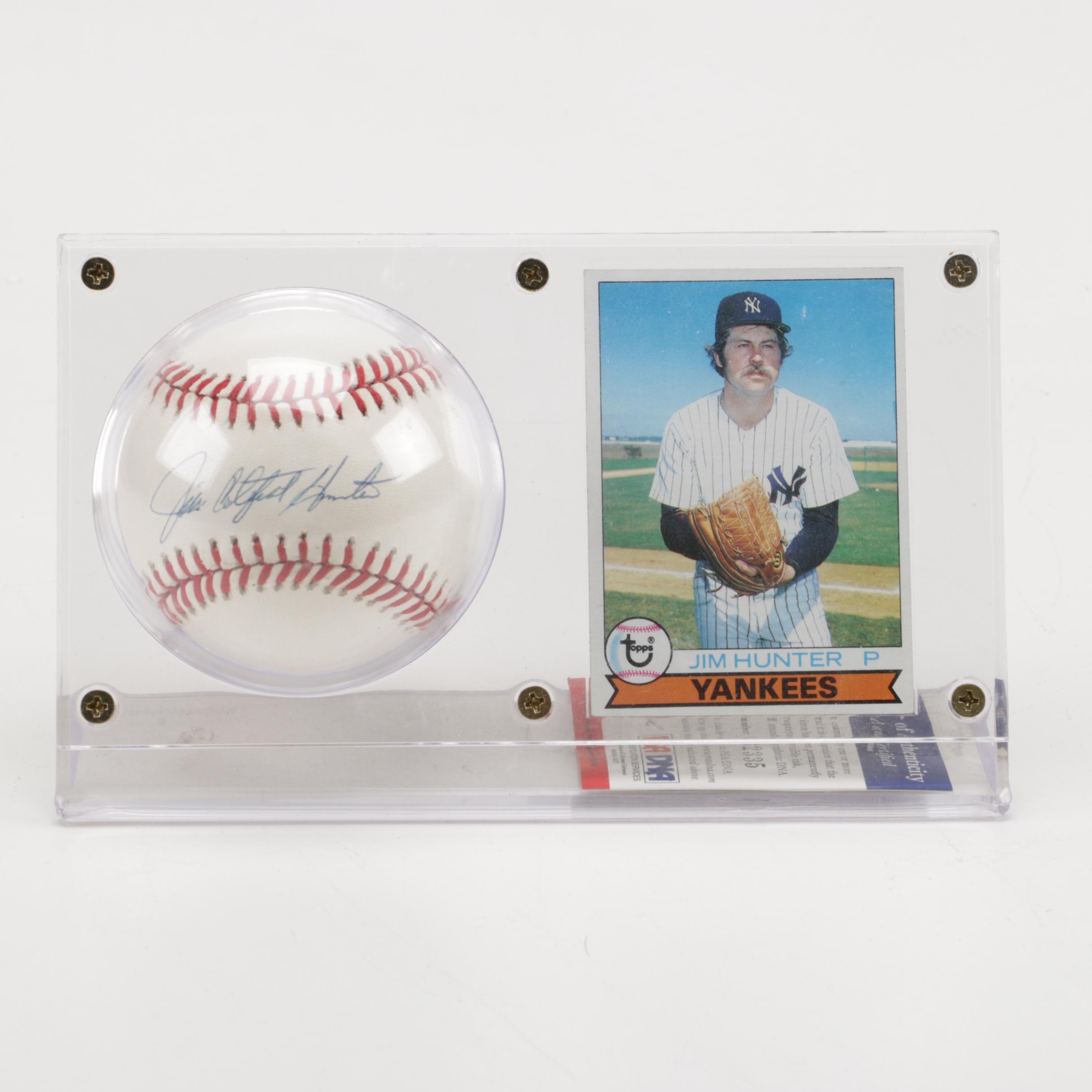 Jim "Catfish" Hunter Signed Baseball