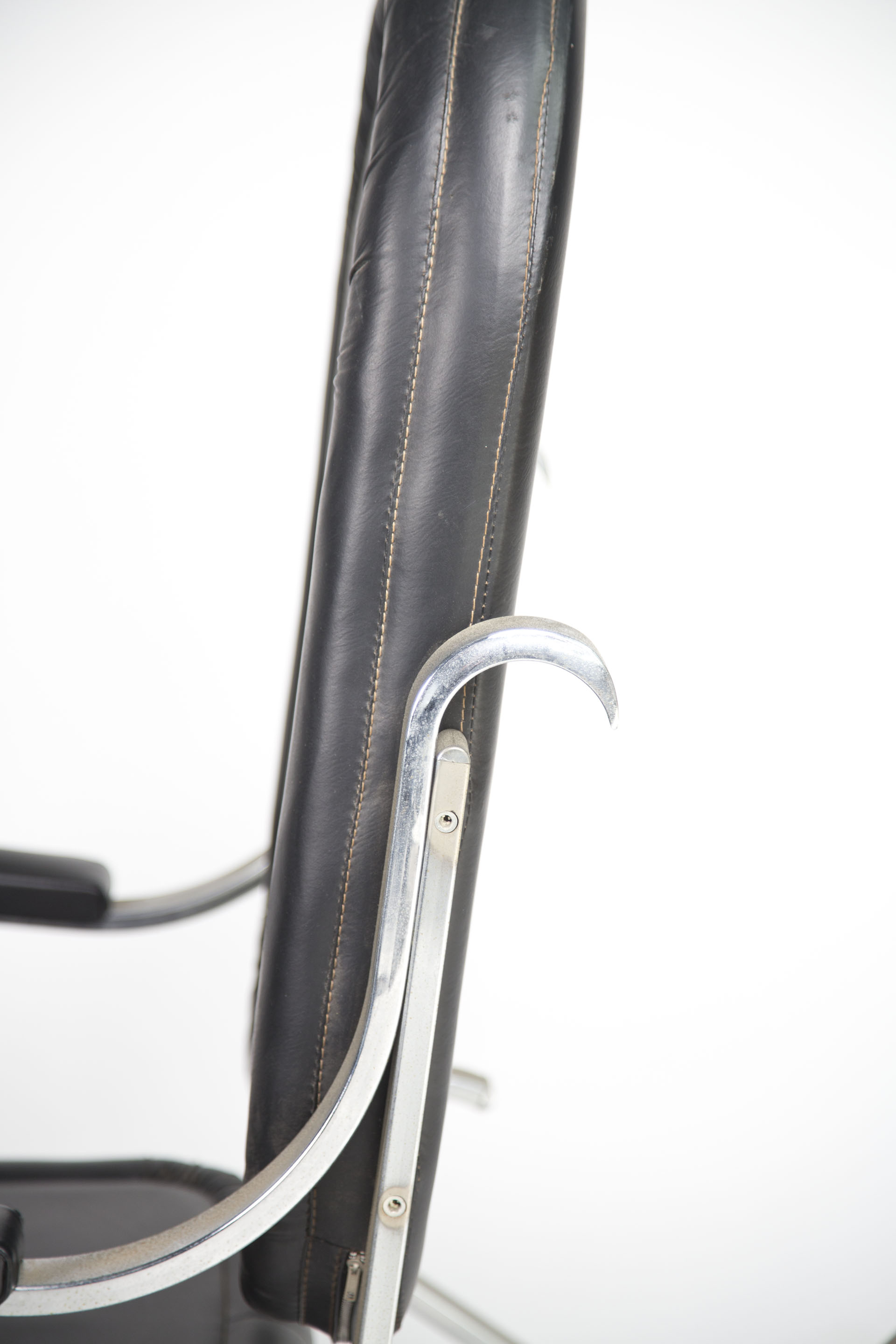 Vintage Modernist Rocking Chair with Scrolled Base