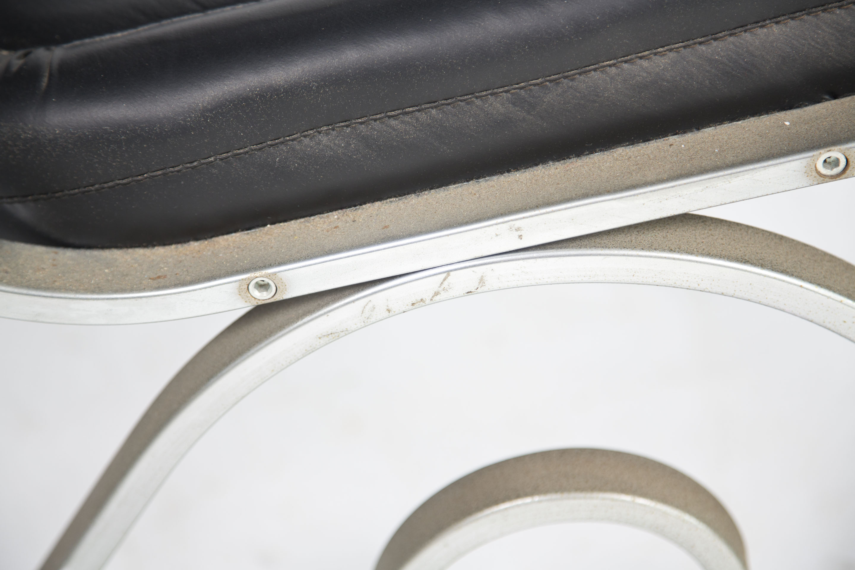 Vintage Modernist Rocking Chair with Scrolled Base