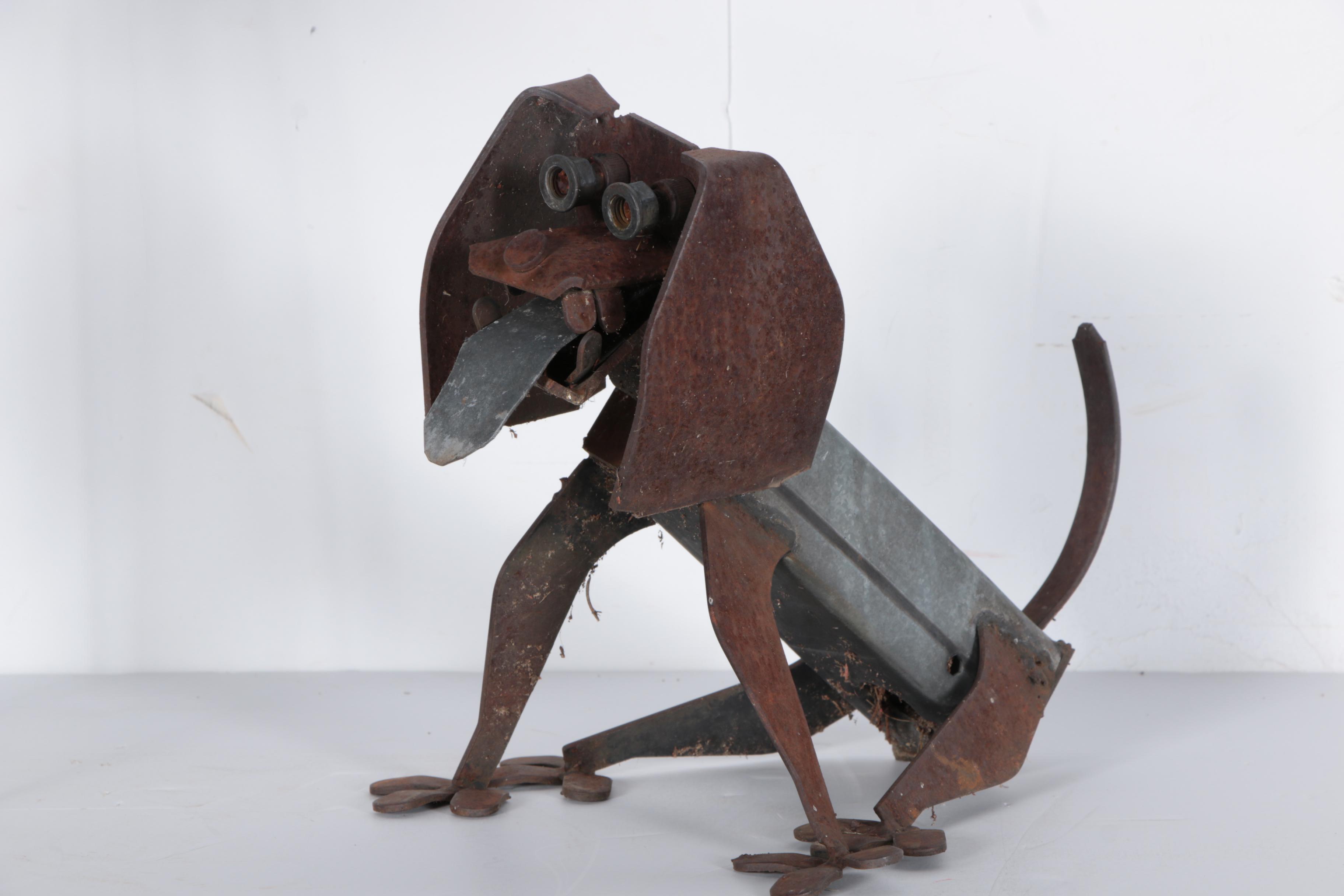 Steel Cat and Dog Statues