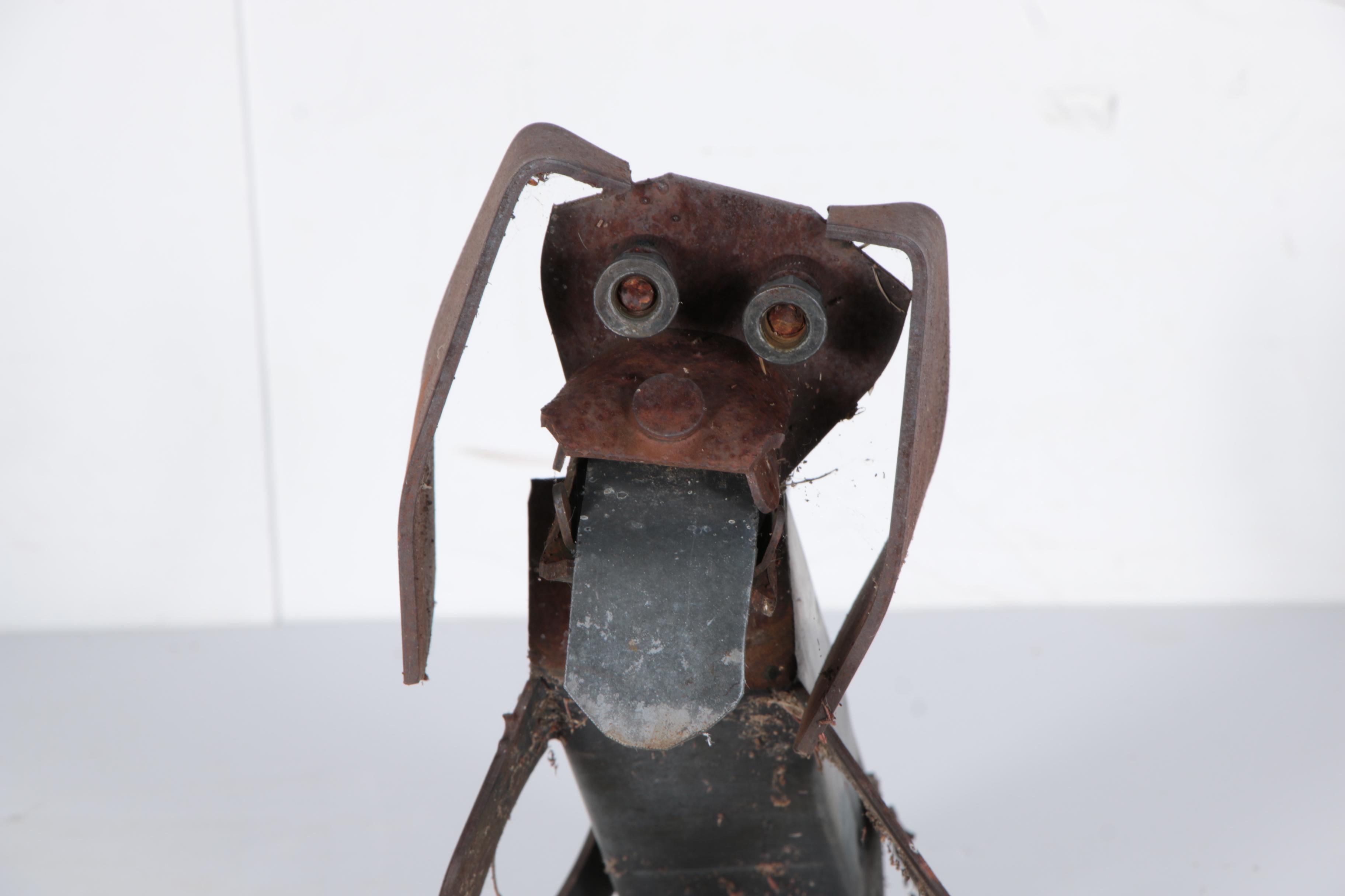 Steel Cat and Dog Statues