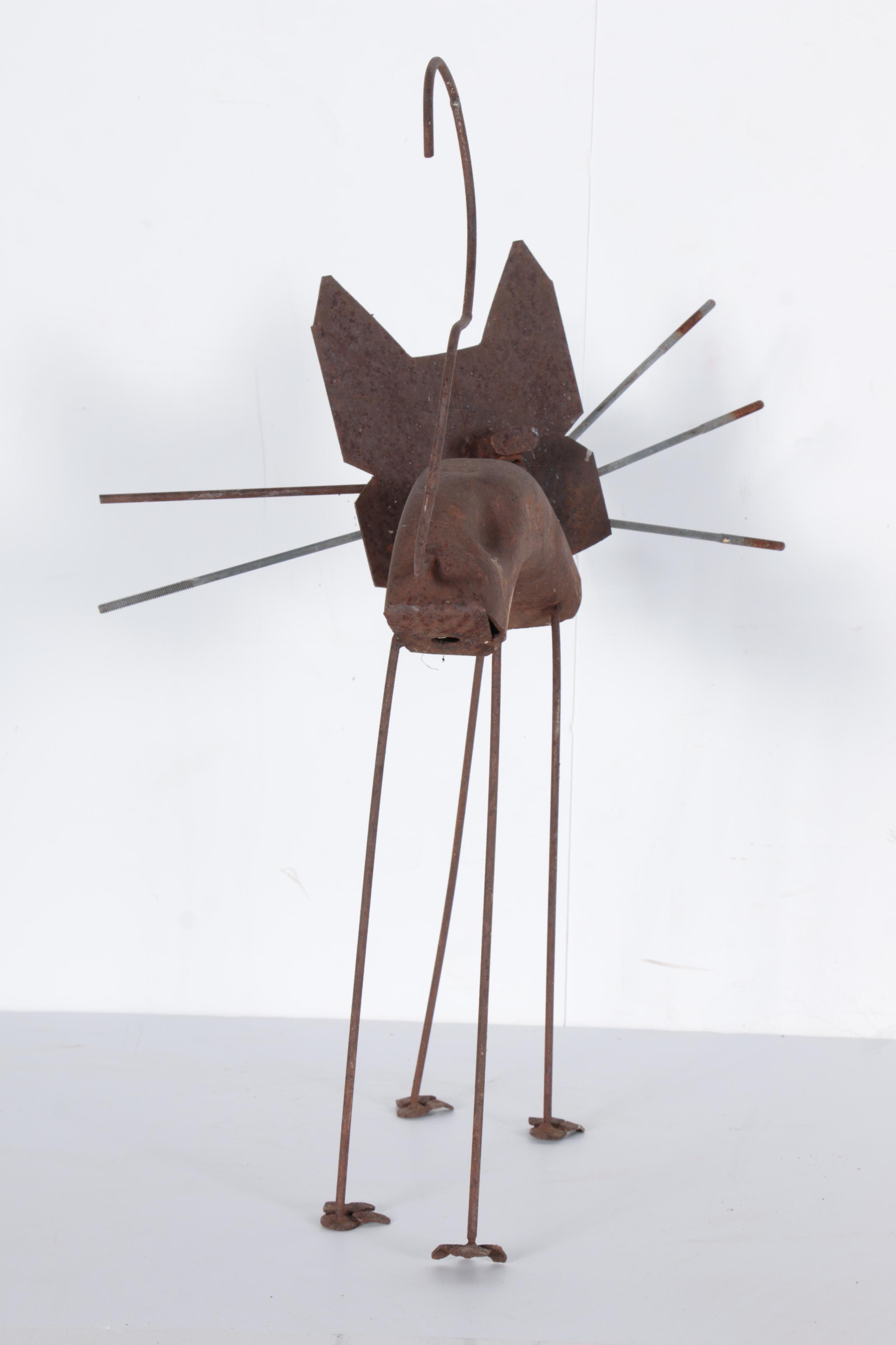 Steel Cat and Dog Statues