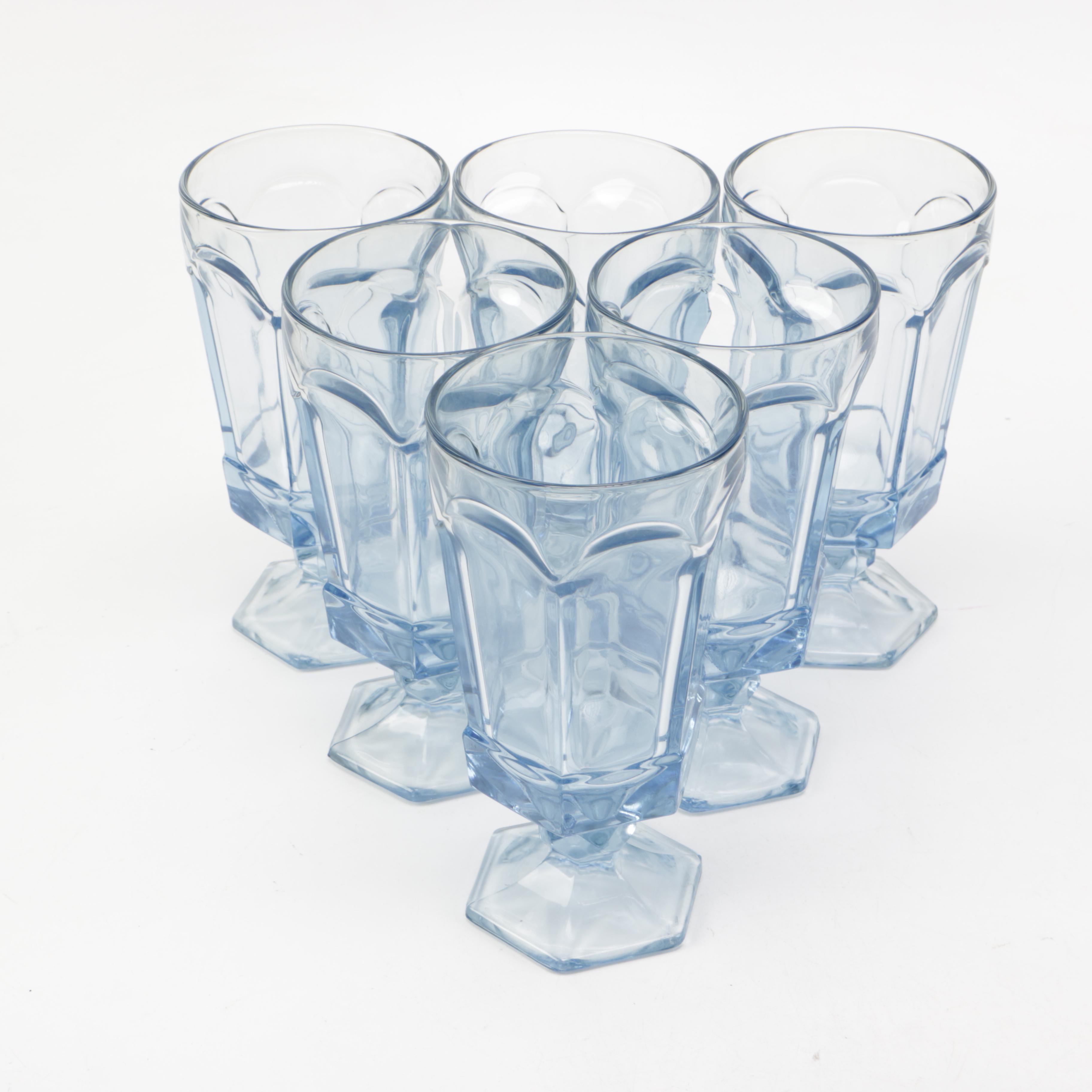 Set of Fostoria "Virginia Light Blue" Glassware