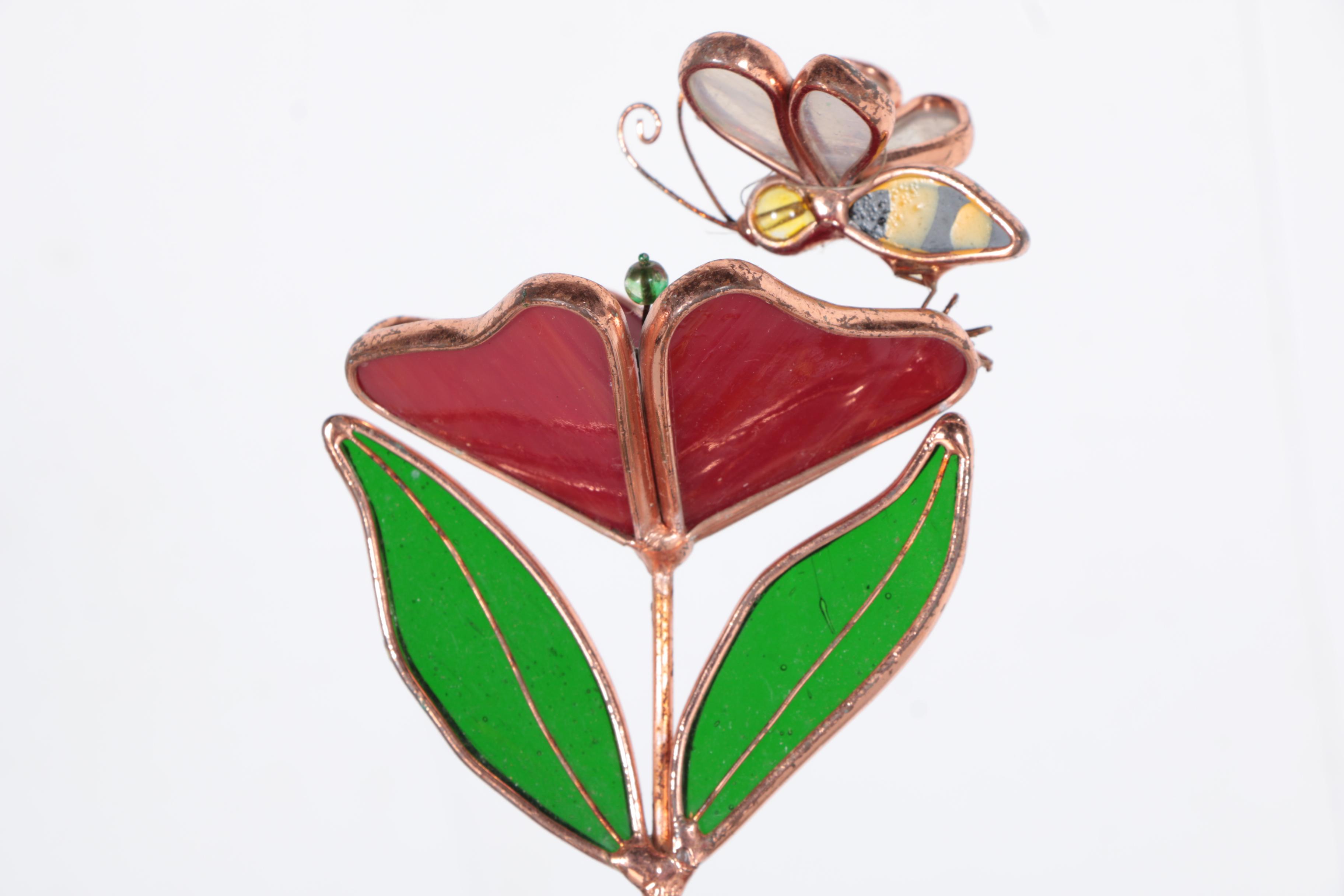 Assorted Blown Glass Lawn Ornaments and Water Dispensers