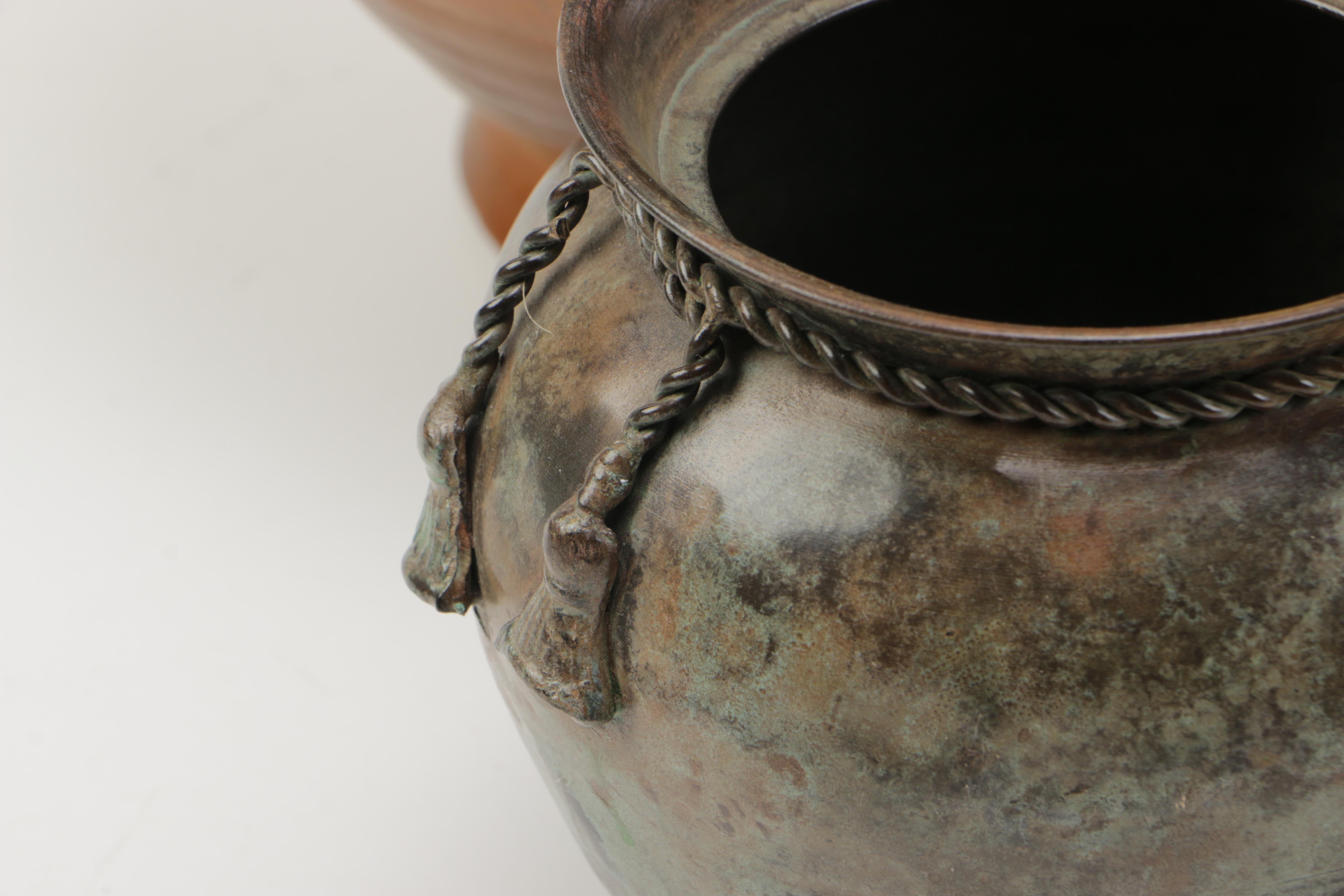 Decorative Earthenware and Metal Urns and Jugs