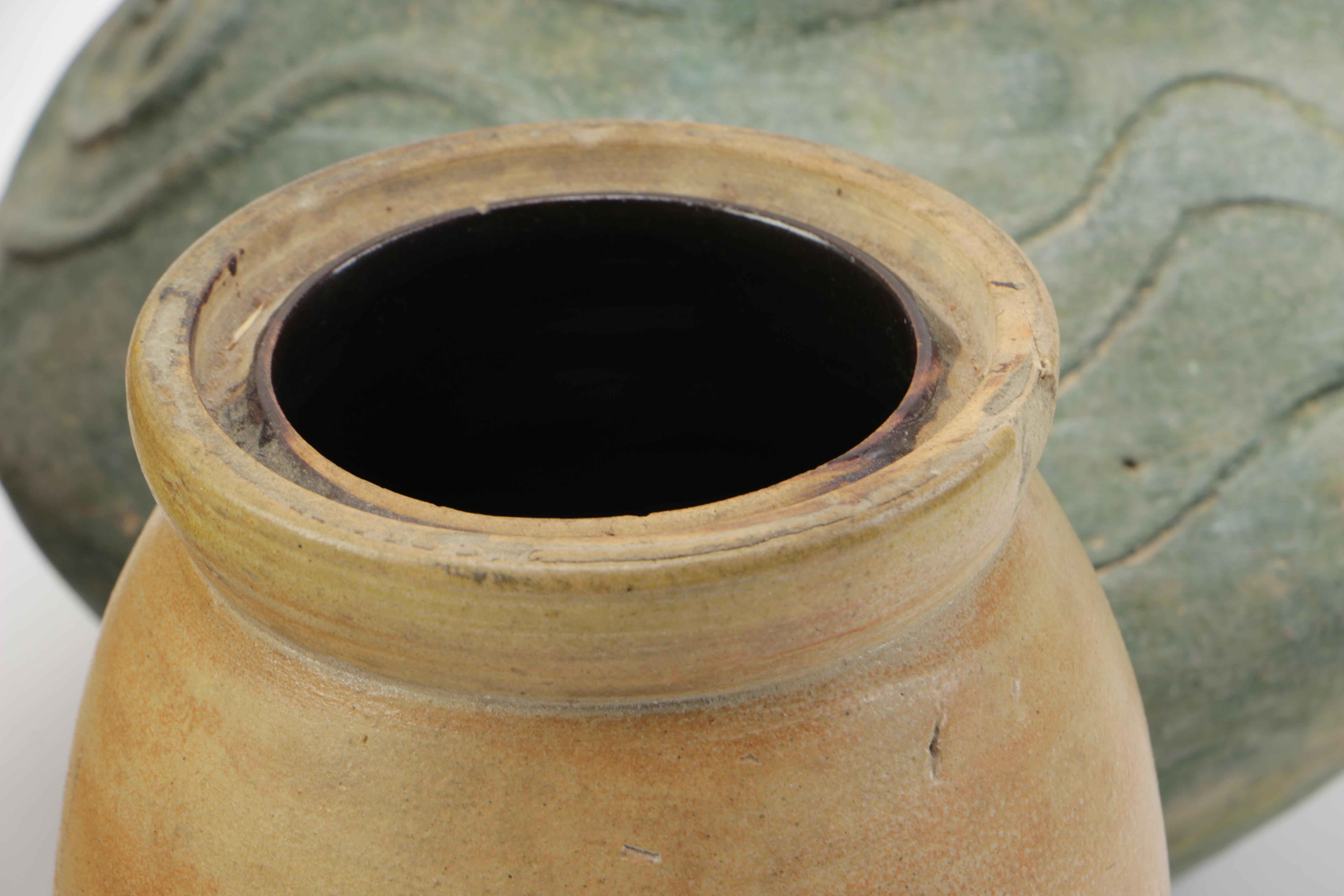 Decorative Earthenware and Metal Urns and Jugs