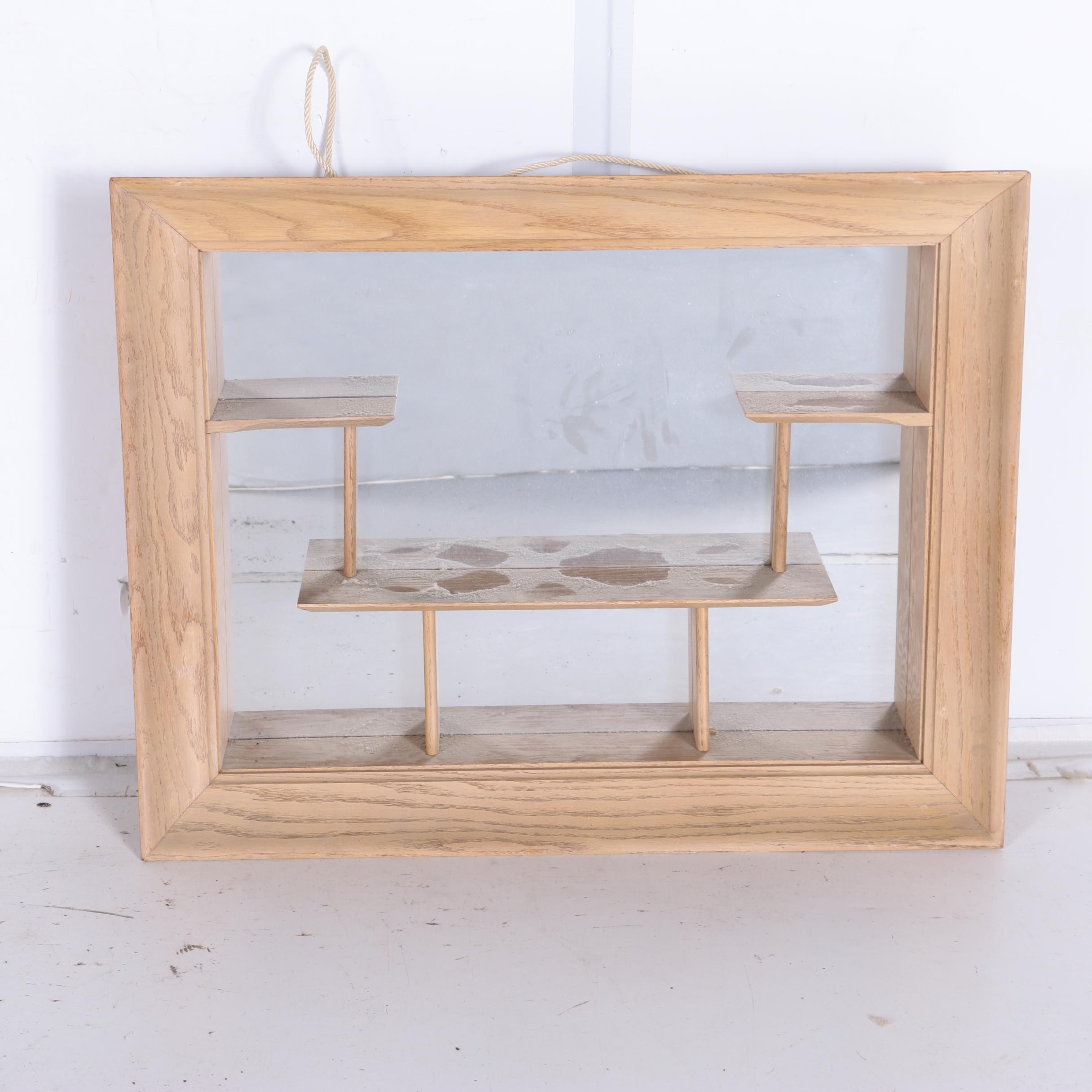 Hanging Mirrored Display Shelves