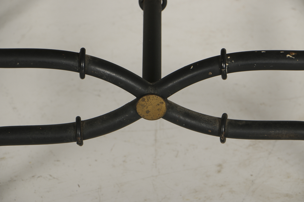 Spanish Metal and Leather Curule Chair