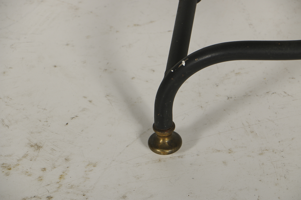 Spanish Metal and Leather Curule Chair