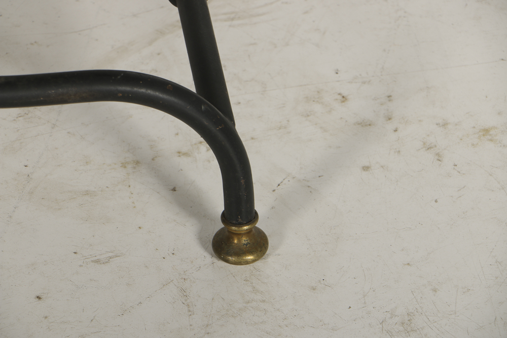 Spanish Metal and Leather Curule Chair