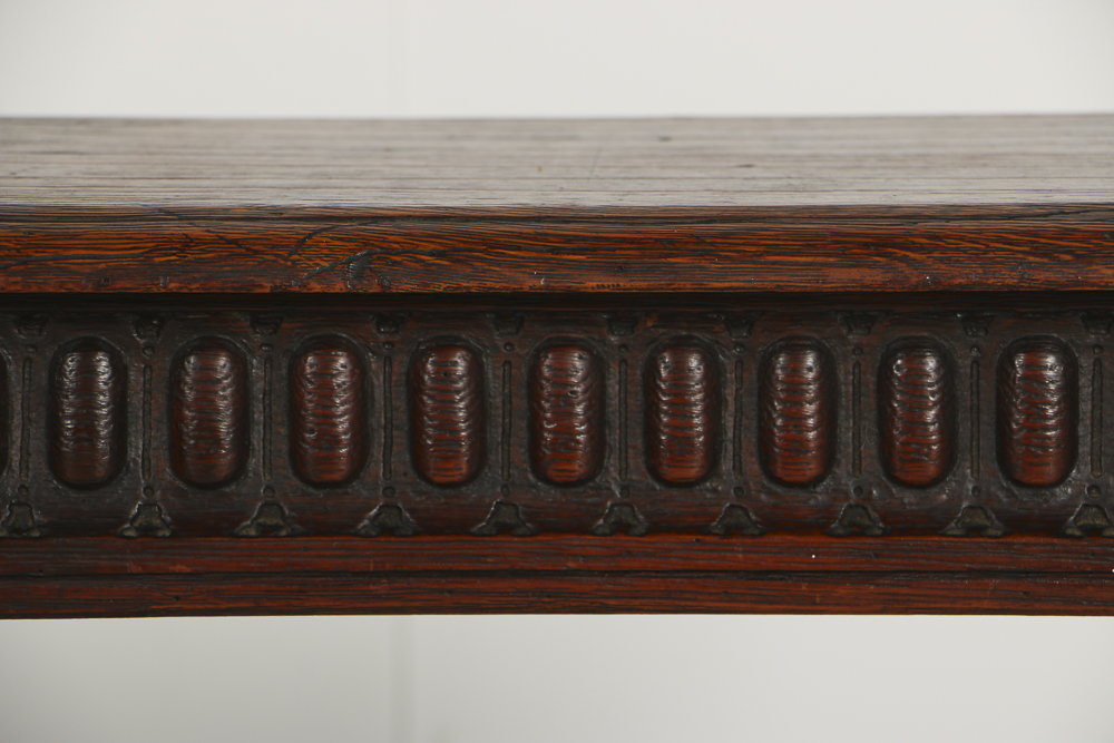 19th Century Double Barley Twist Oak Bench