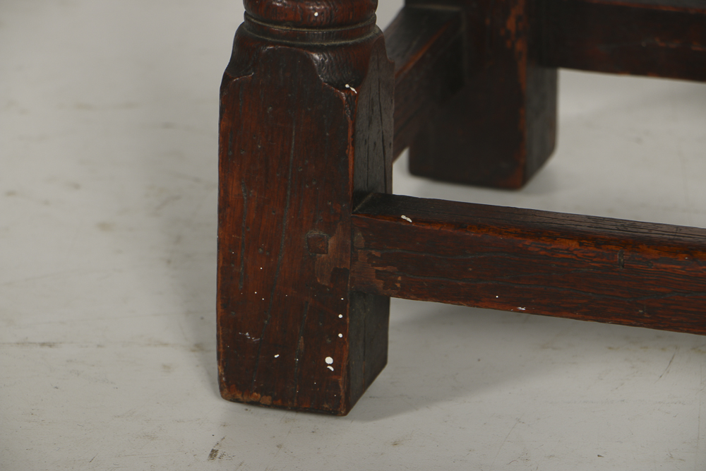 19th Century Double Barley Twist Oak Bench