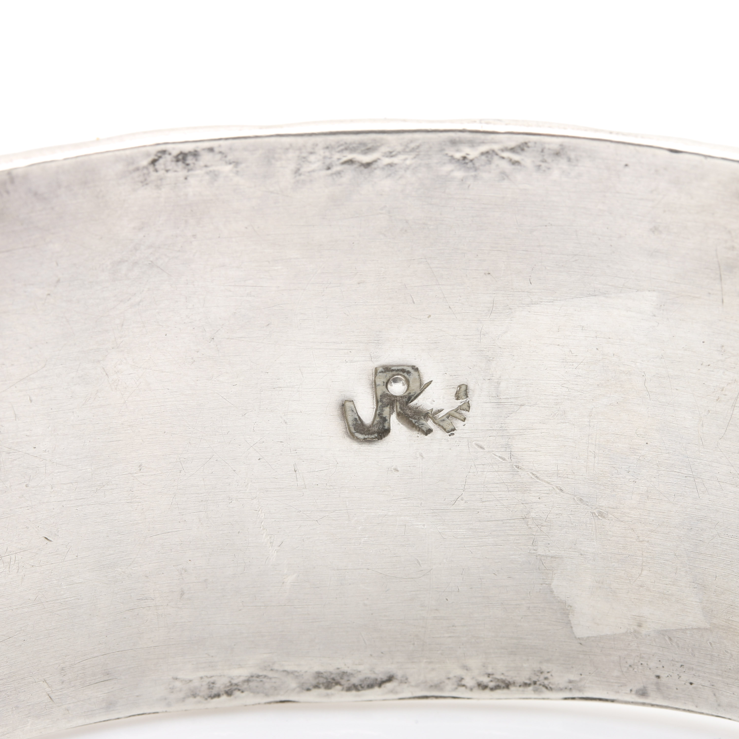 Jerry Roan Navajo Diné Sterling Silver Appliqué Coral and Turquoise Cuff