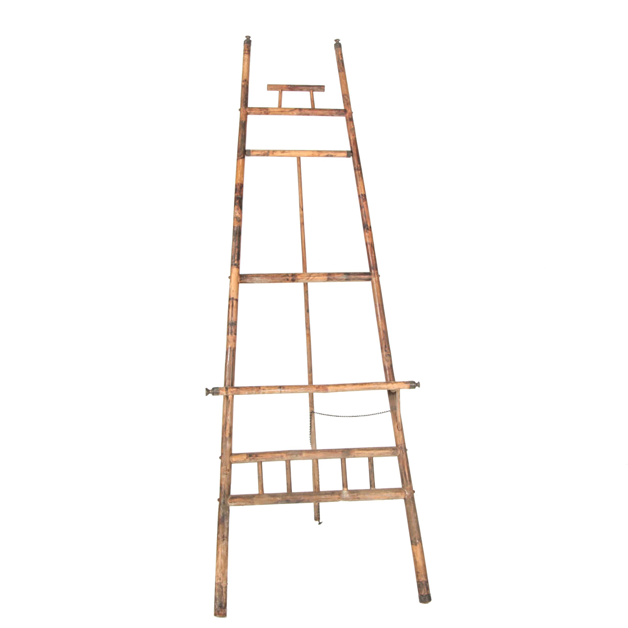 Antique Victorian Aesthetic Movement Bamboo Easel