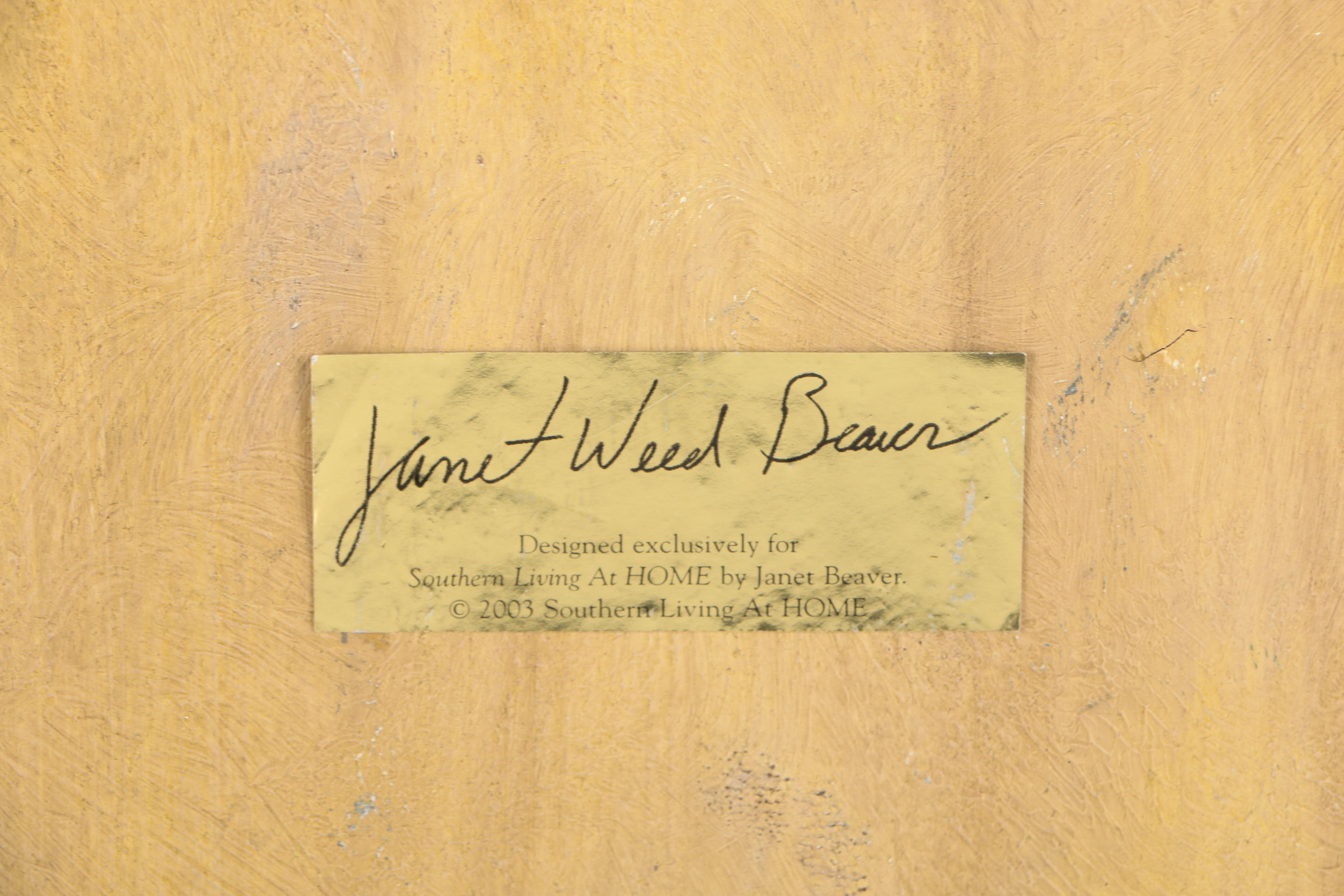 Janet Weed Beaver 2003 Oil Painted Wall Plaque for "Southern Living - At Home"