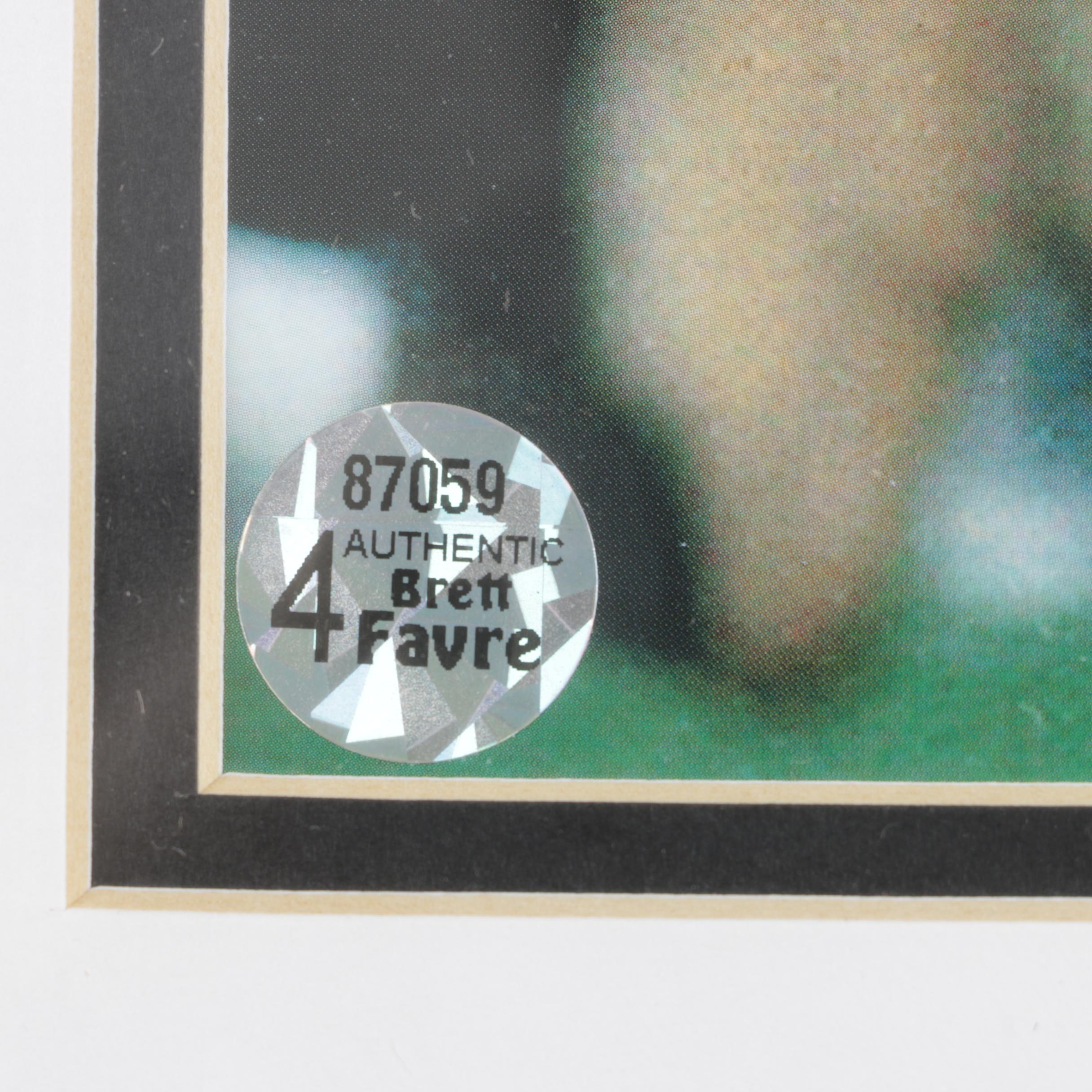 Framed Brett Favre Signed Photograph