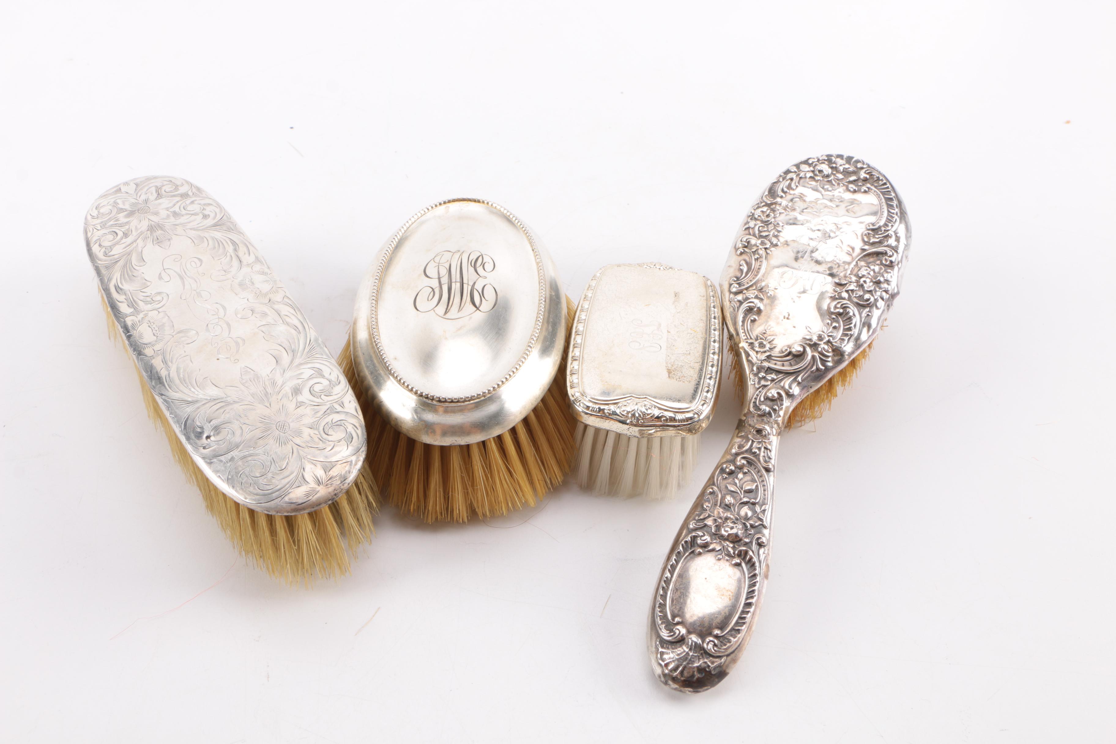Gorham and Other Sterling Silver Backed Vanity Brushes