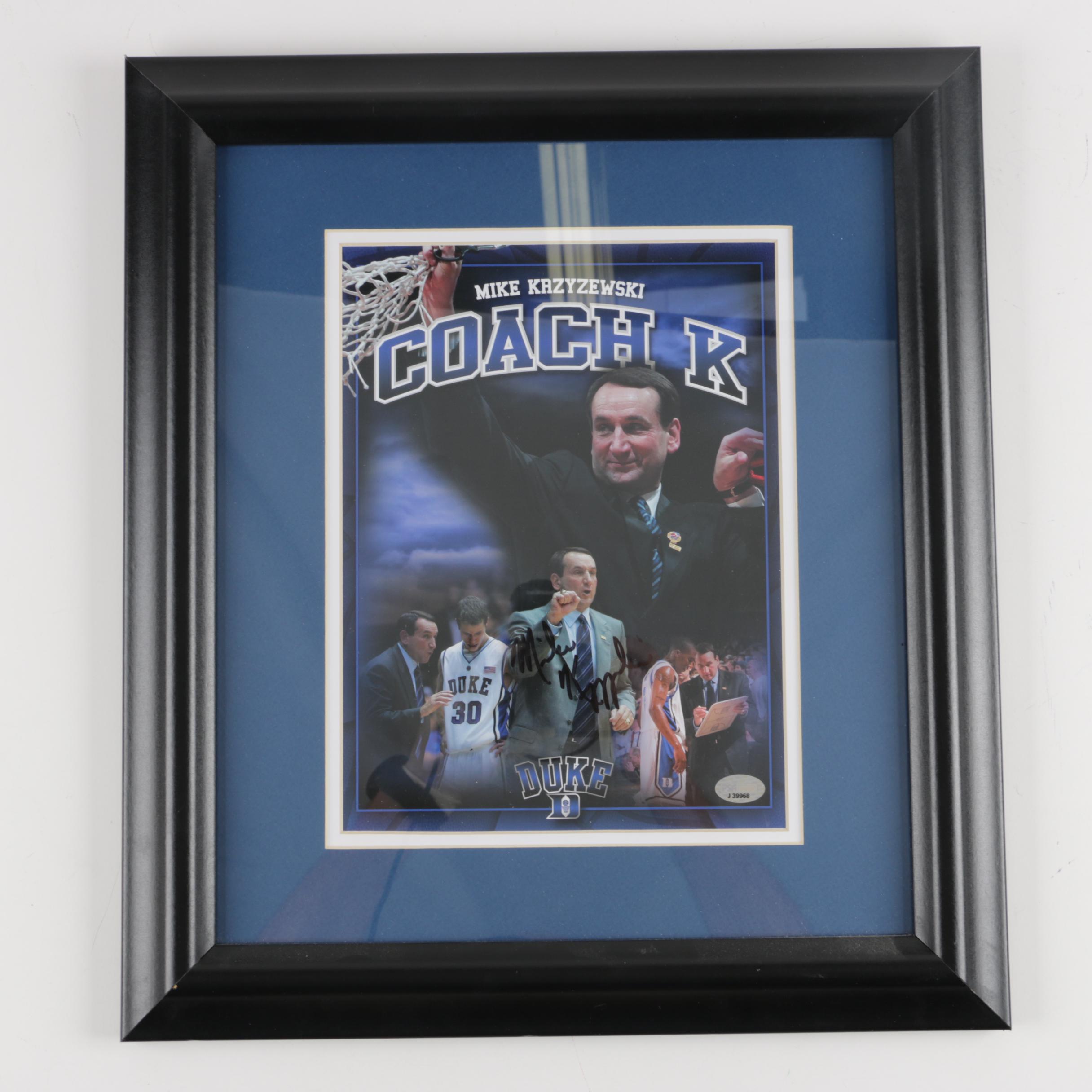 Mike Krzyzewski Signed Poster