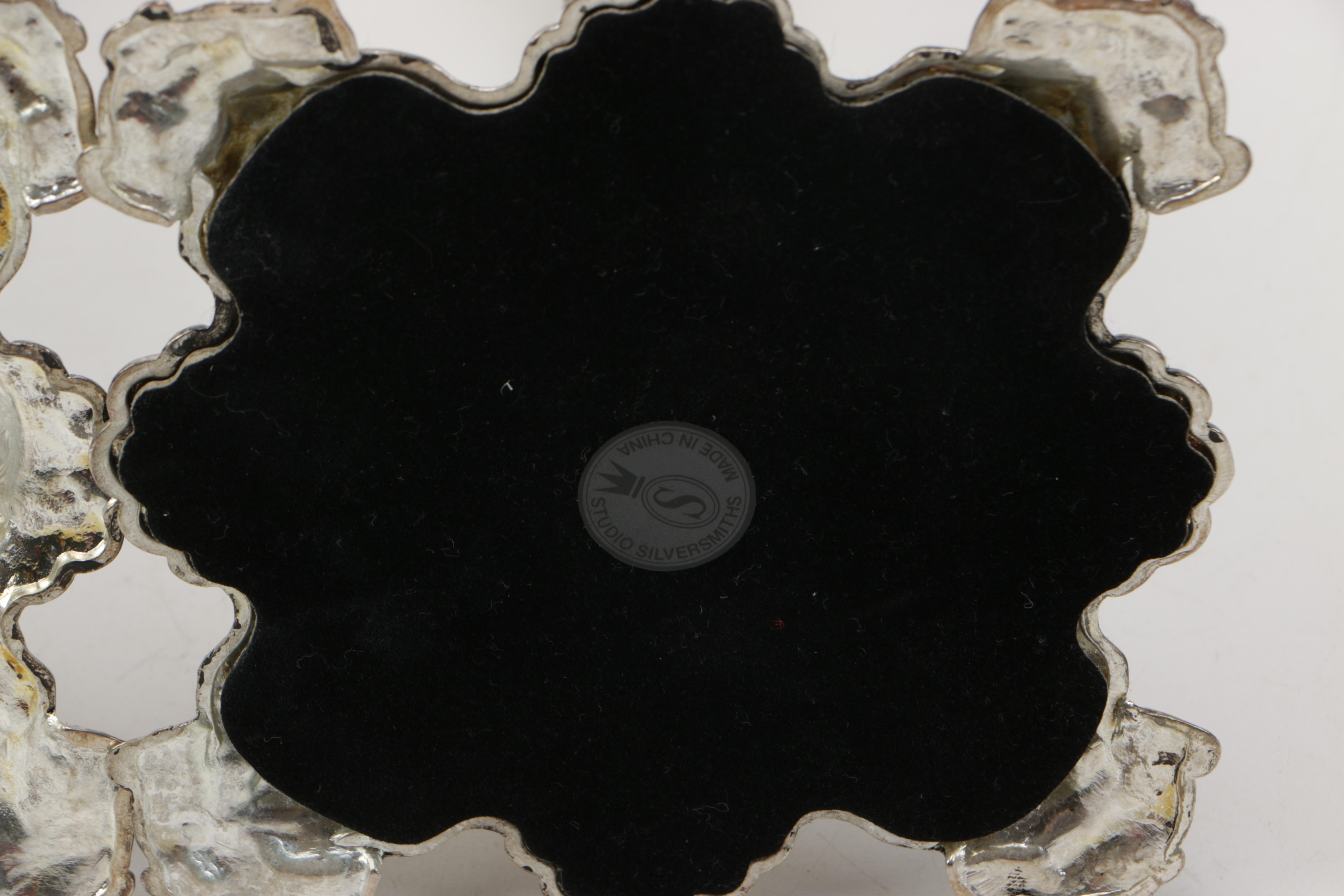 Studio Silversmiths Ornate Rococo Style Silver Plate Candlesticks