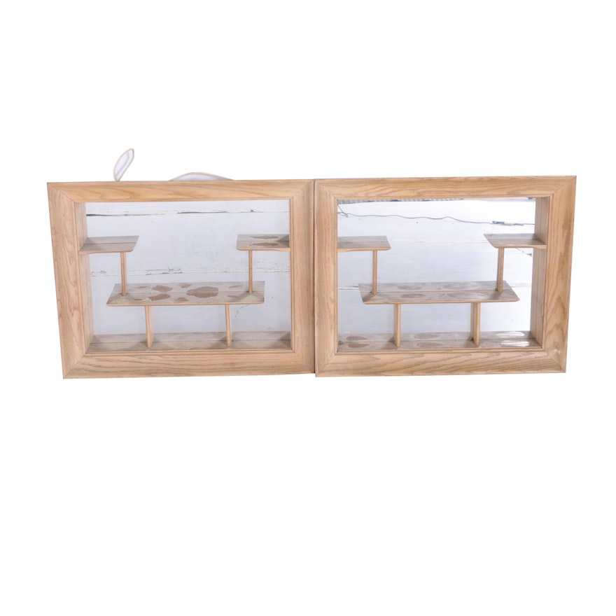 Hanging Mirrored Display Shelves