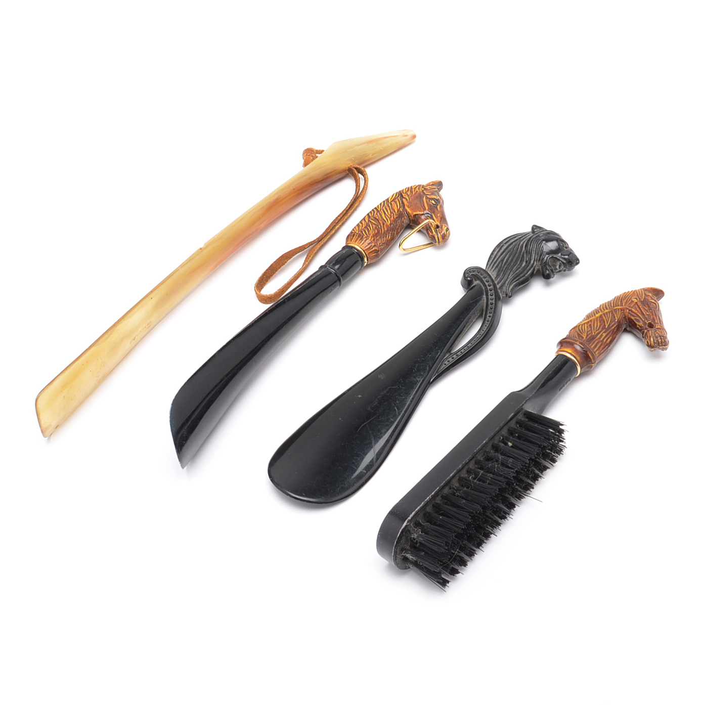 Vintage Shoe Horns and Clothing Brush