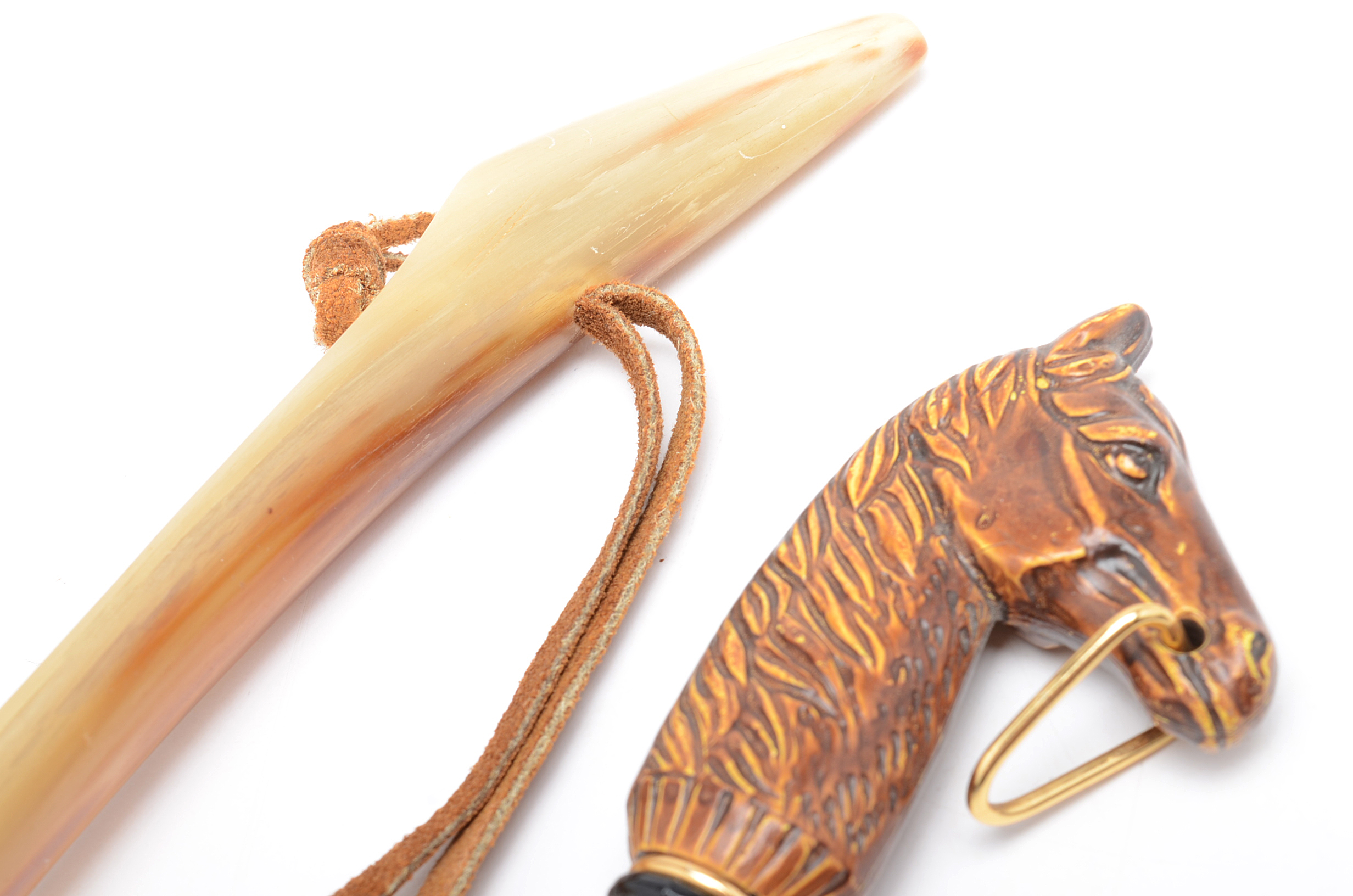 Vintage Shoe Horns and Clothing Brush