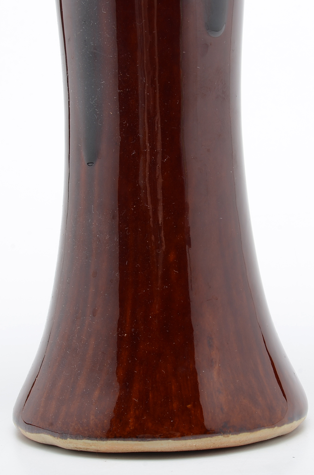 Tall Burgundy Pottery Vase